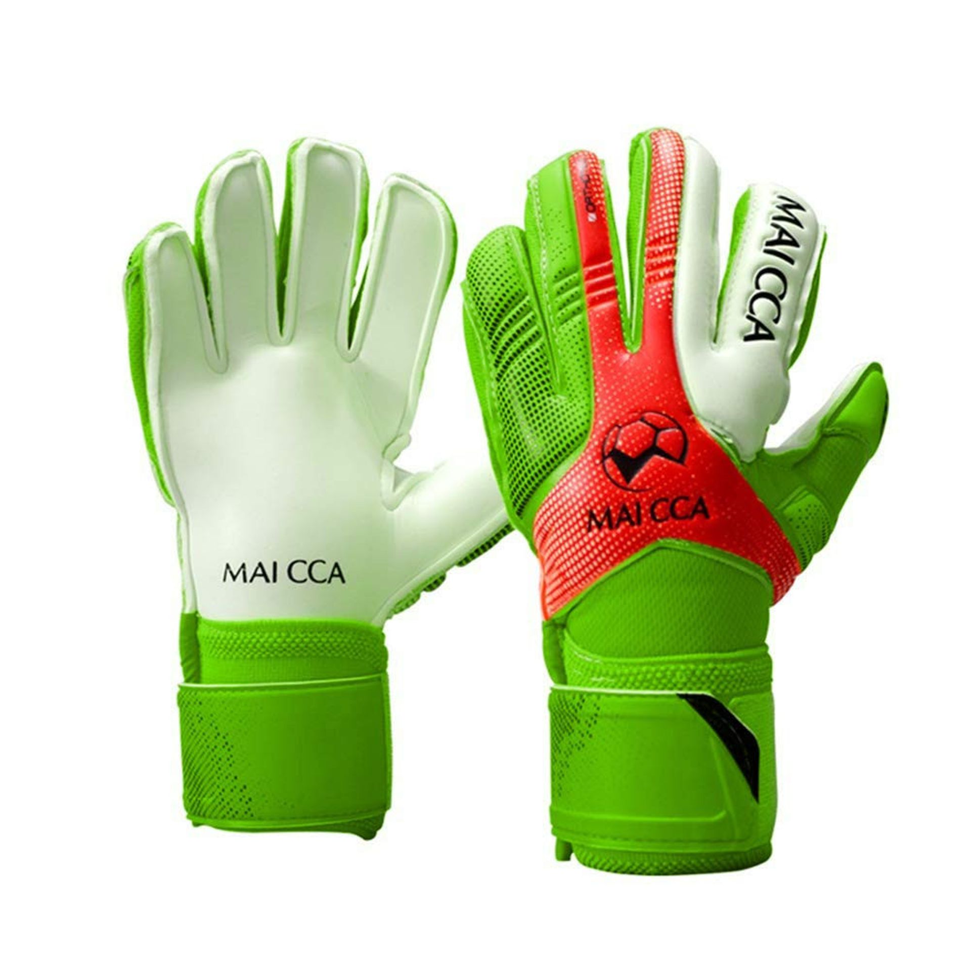 Kids Football Goalkeeper Gloves with Strong Grip & Finger Protection for Training & Matches - Green 5
