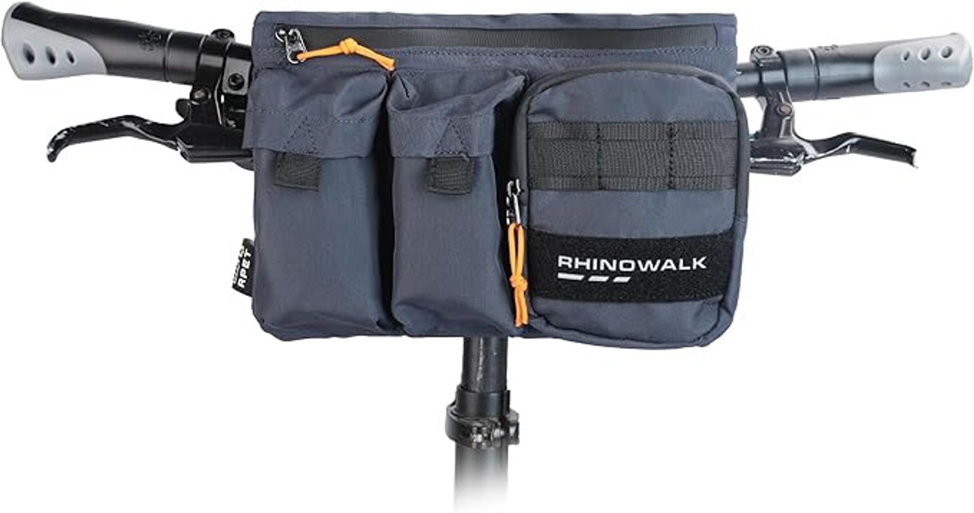 Bike Handlebar Bag Front Storage with Shoulder Strap for Road and Mountain Cycling Travel - Blue 2L