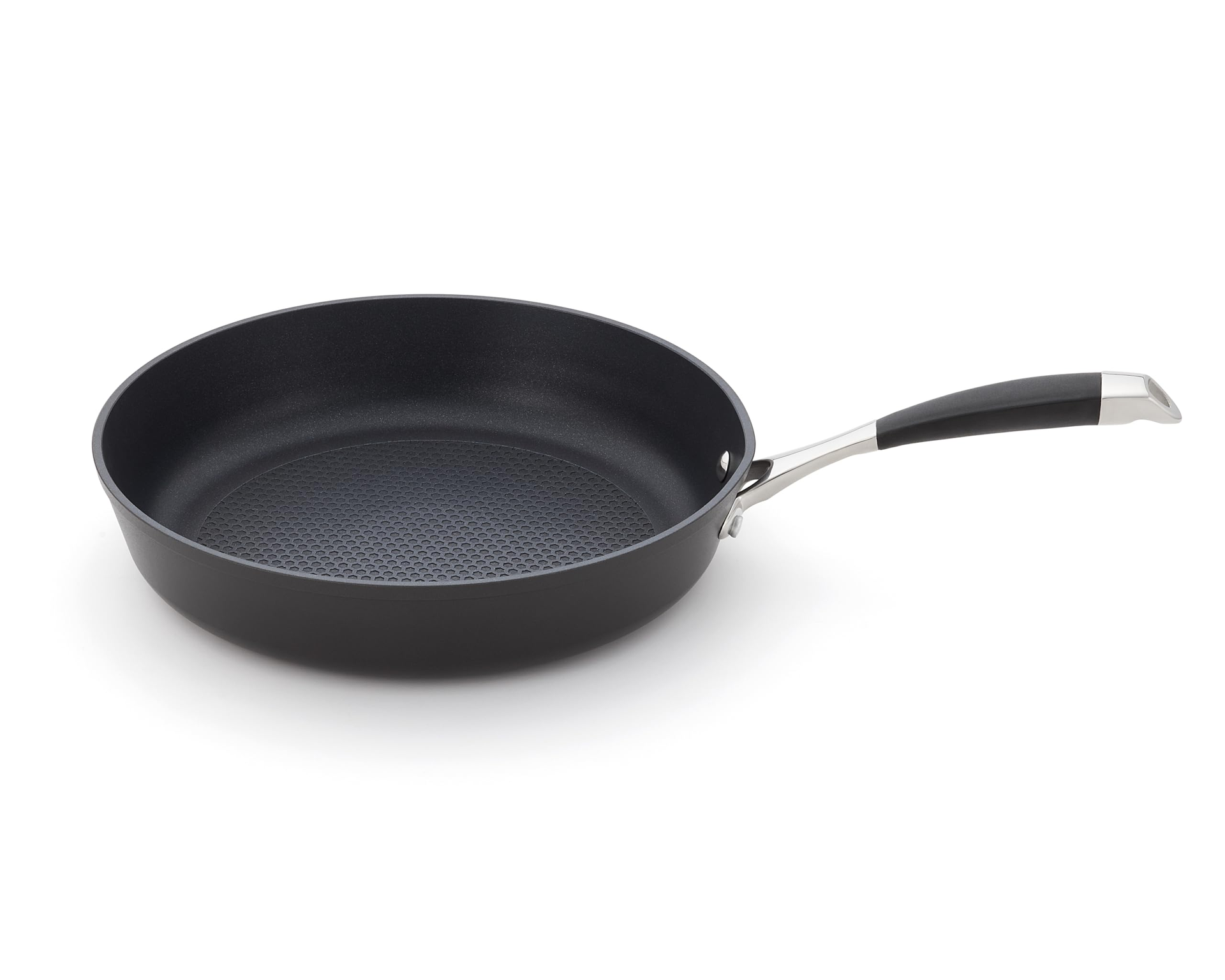 Stellar Non-Stick Frying Pan Induction Suitable Oven and Dishwasher Safe Geoform Double-Layer Non-Stick Stay Cool Handle - Black 28cm