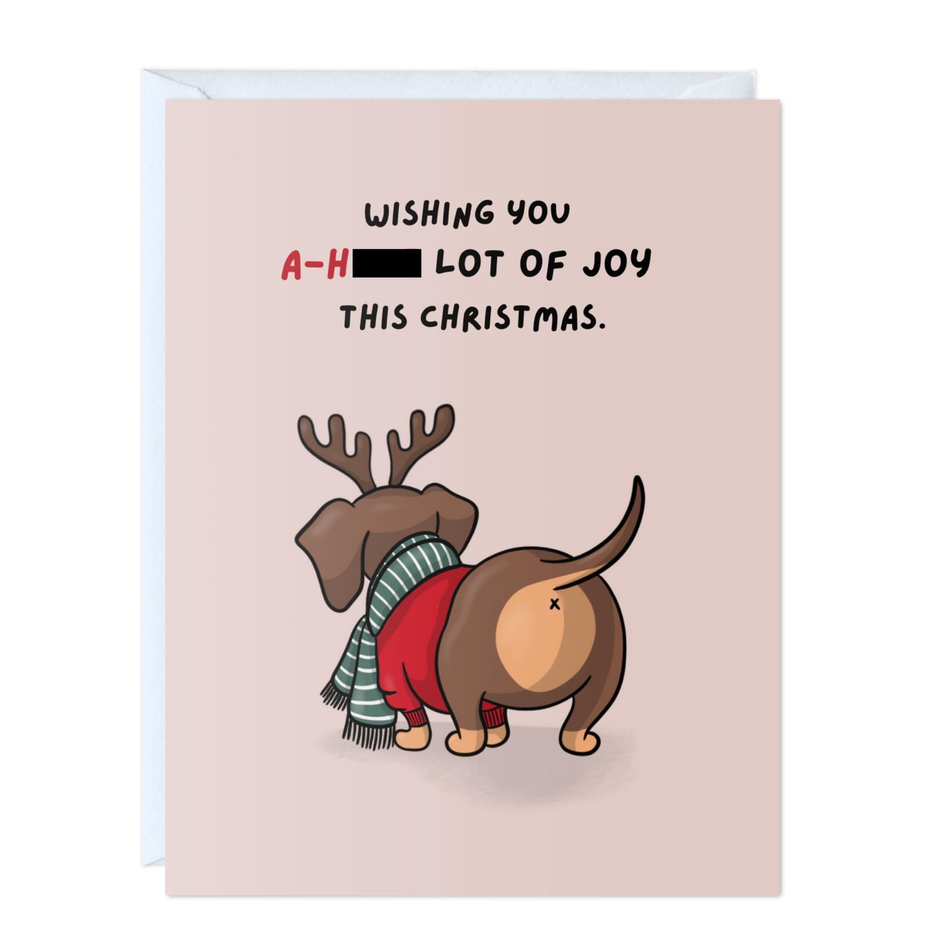 Funny Dog Christmas Card Pack 20 Punny Festive Greeting Cards with Envelopes Blank Inside for Dog Lovers - Dogs 5.5" x 4.25"