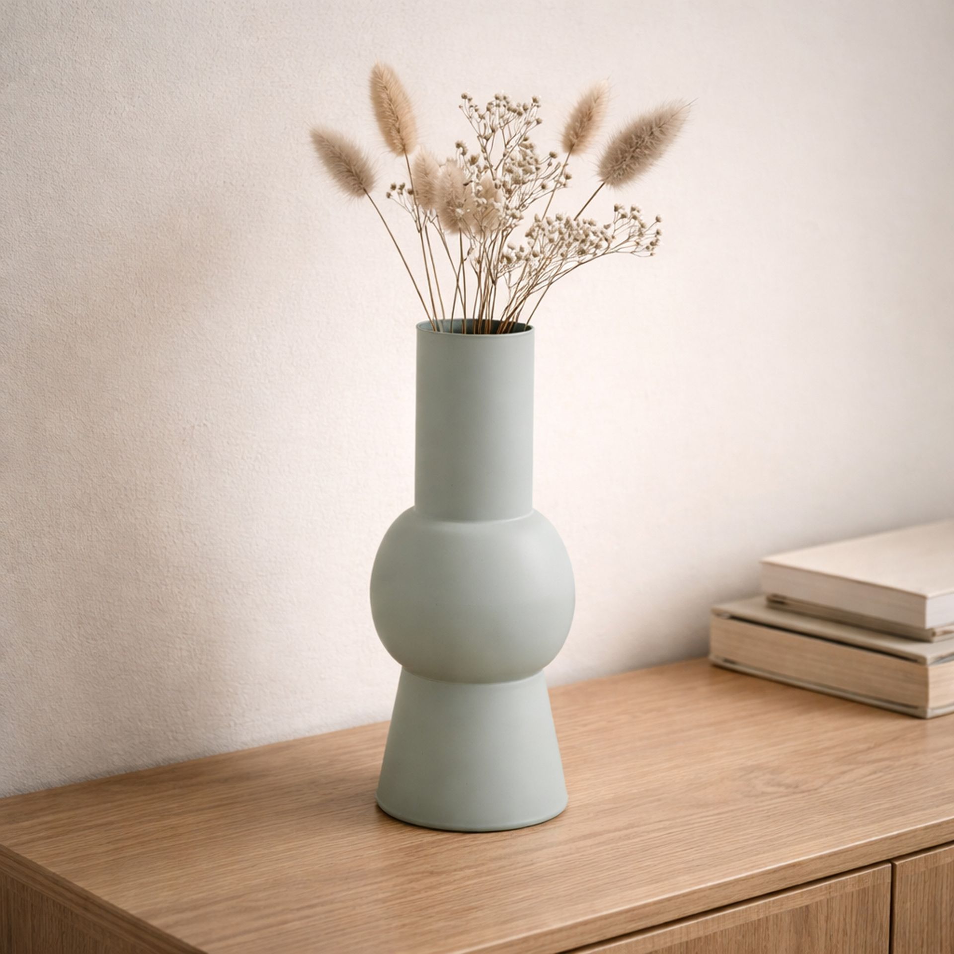 TAMBULIG Metal Vase – Mint Green 275mm