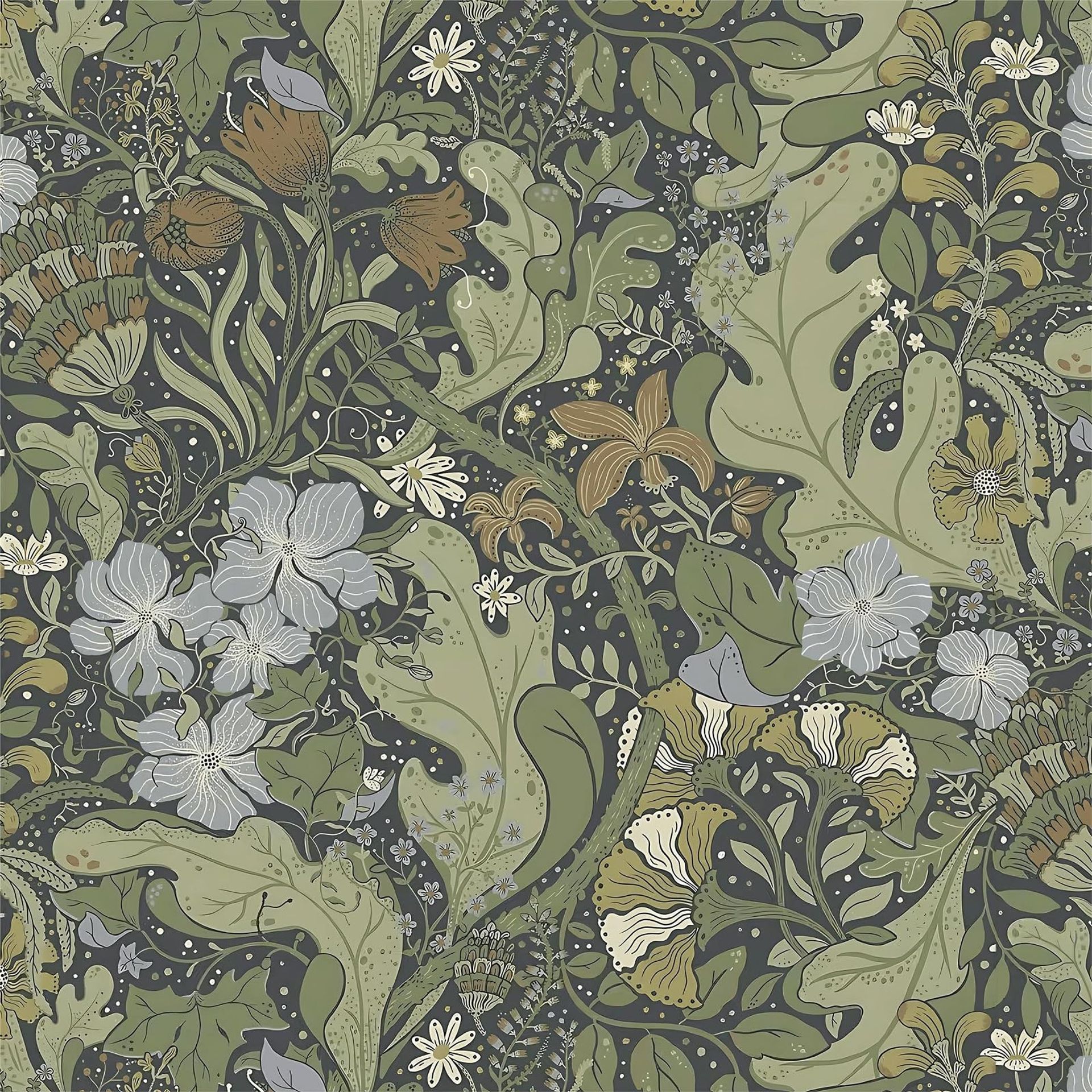 Peel and Stick Wallpaper Botanical Blossom Pattern Self Adhesive Vinyl Waterproof Film for Walls - Navy Blue 41x1000cm