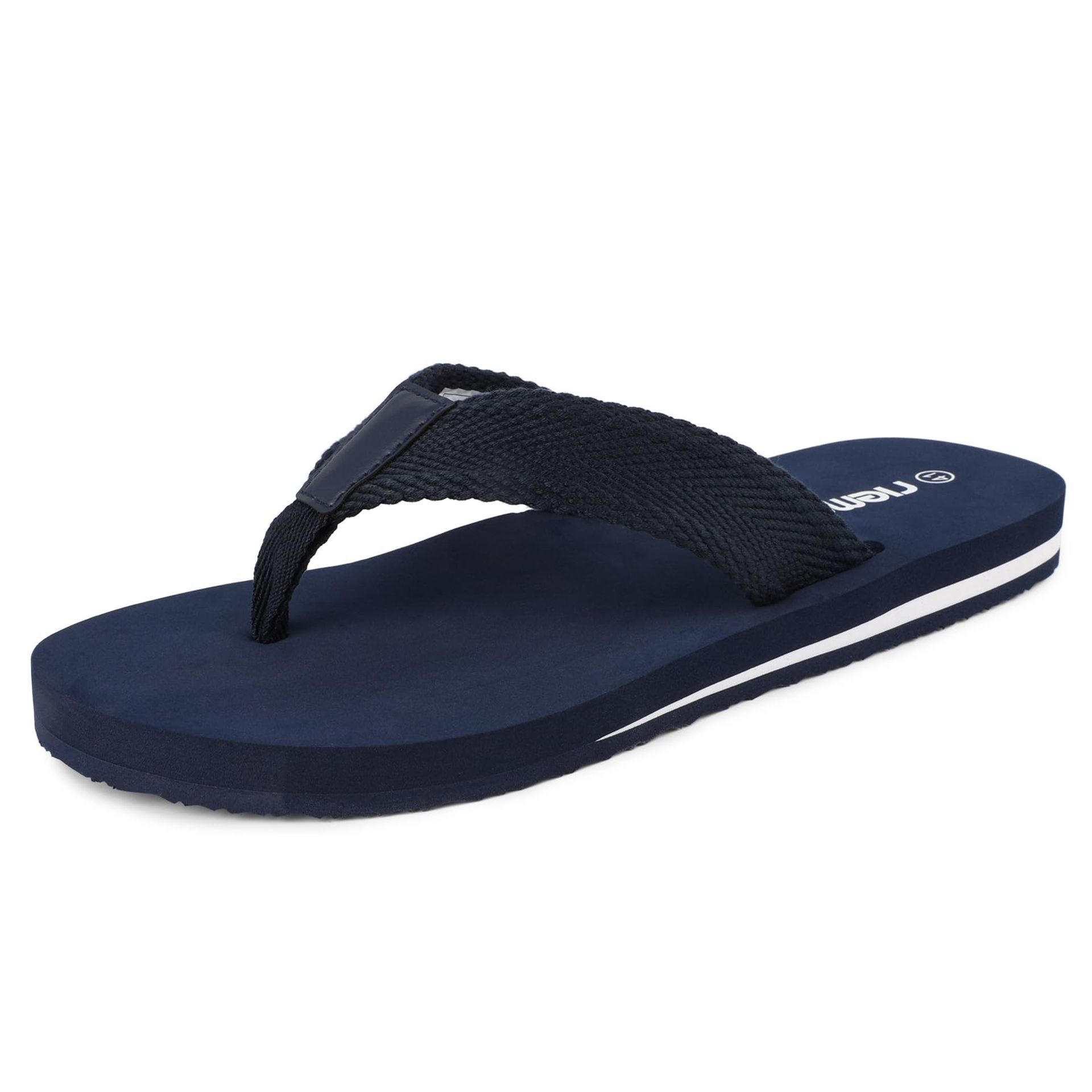 Men's Flip Flops Comfortable Lightweight Thong Sandals with Arch Support Non-Slip Sole for Beach & Outdoor - Navy UK 12