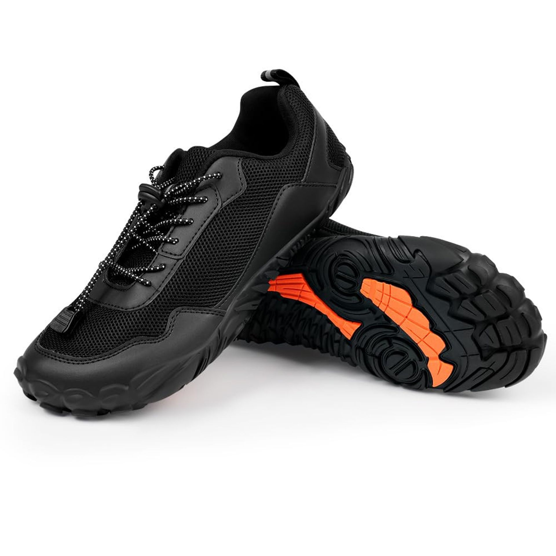 Unisex Barefoot Trail Running Shoes Lightweight Quick-Drying Aqua Trainers - Black UK 7