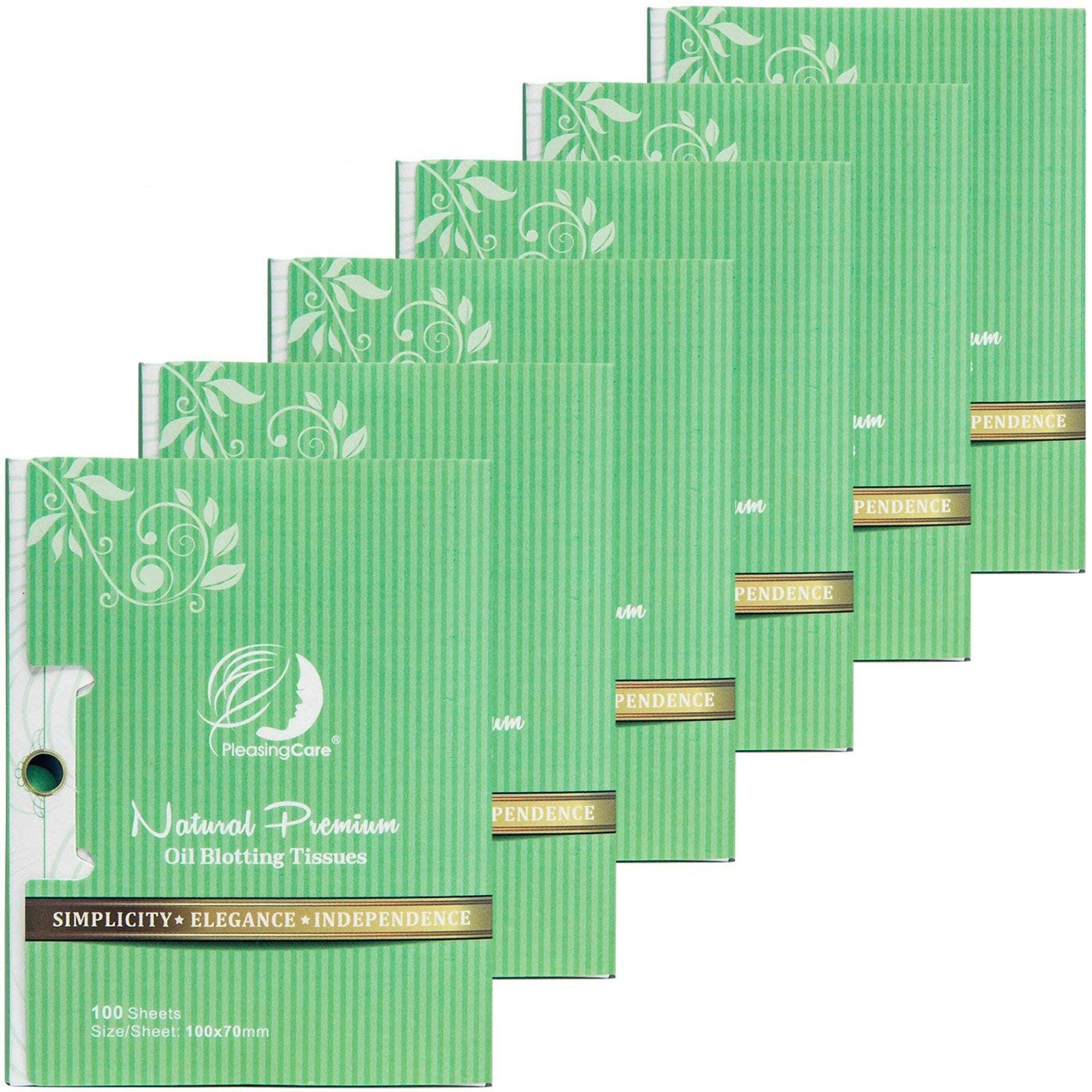 Facial Oil Blotting Papers Natural Green Tea Sheets for Oily Skin 100 Count Pack of 6 - Green Tea 100 Count (Pack of 6)