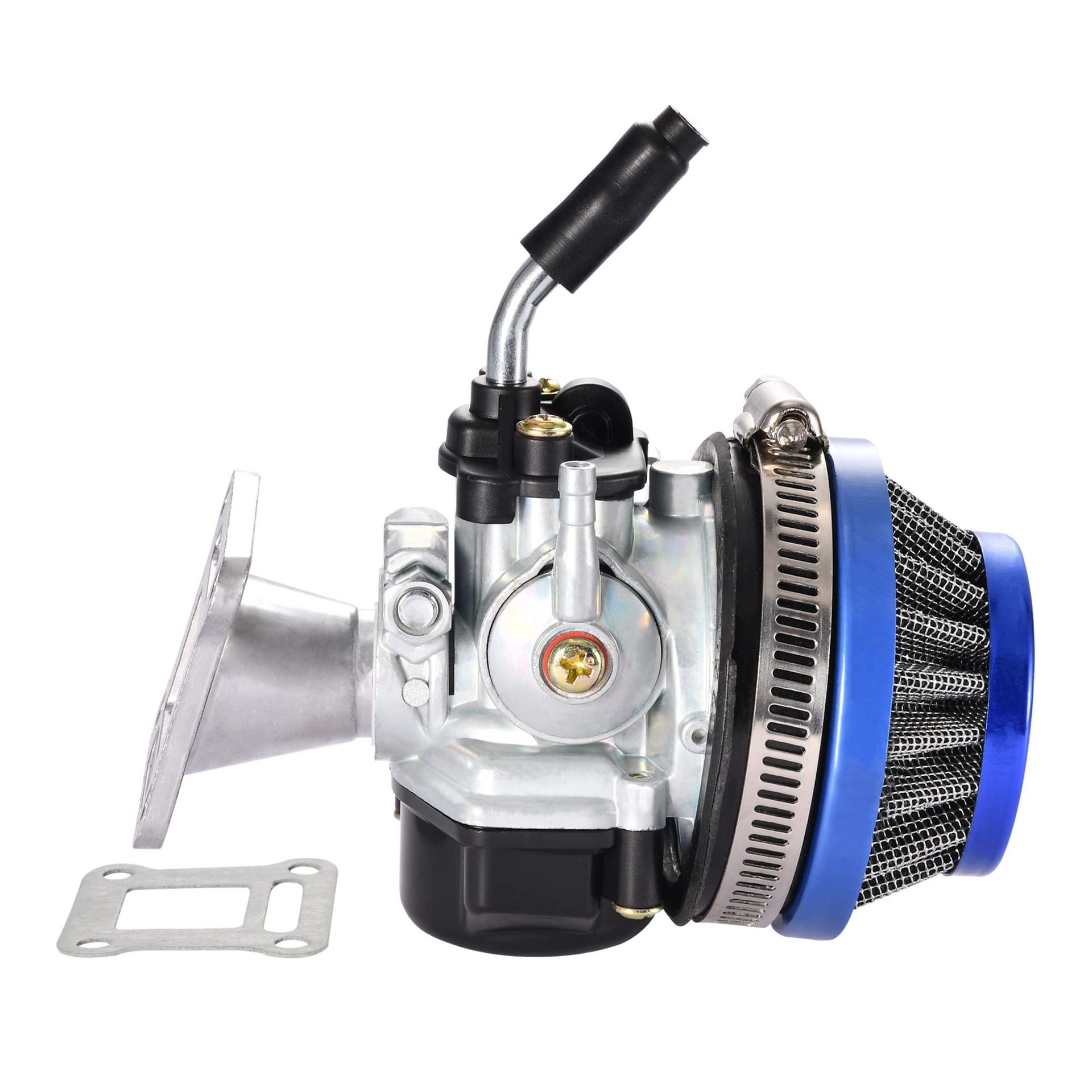 2 Stroke Carburettor Air Filter Assembly Intake Gasket Kit for 47cc 49cc Pocket Bike ATV by GOOFIT - Blue 19mm