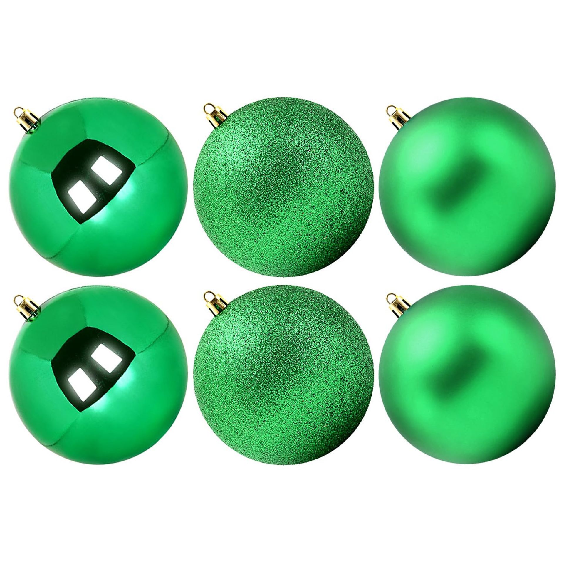 Extra Large Outdoor Christmas Ornaments Shatterproof Plastic Balls for Lawn, Yard & Tree Decorations - Green 15cm/8PCS
