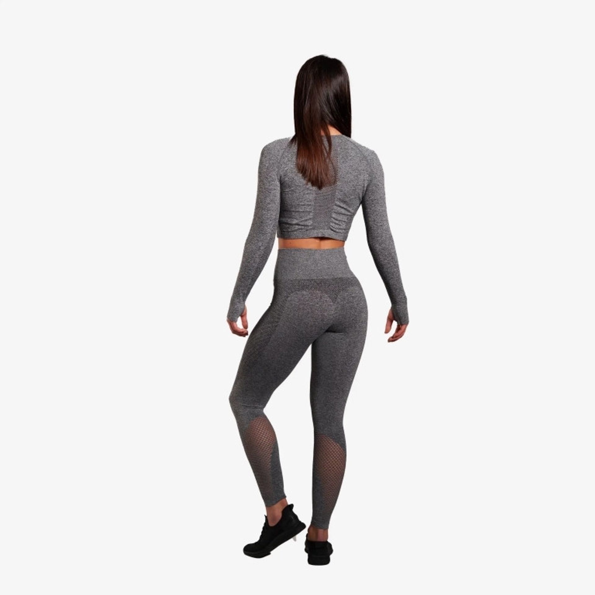 Forza Naadloze Crop Top - Shadow Grey - Small