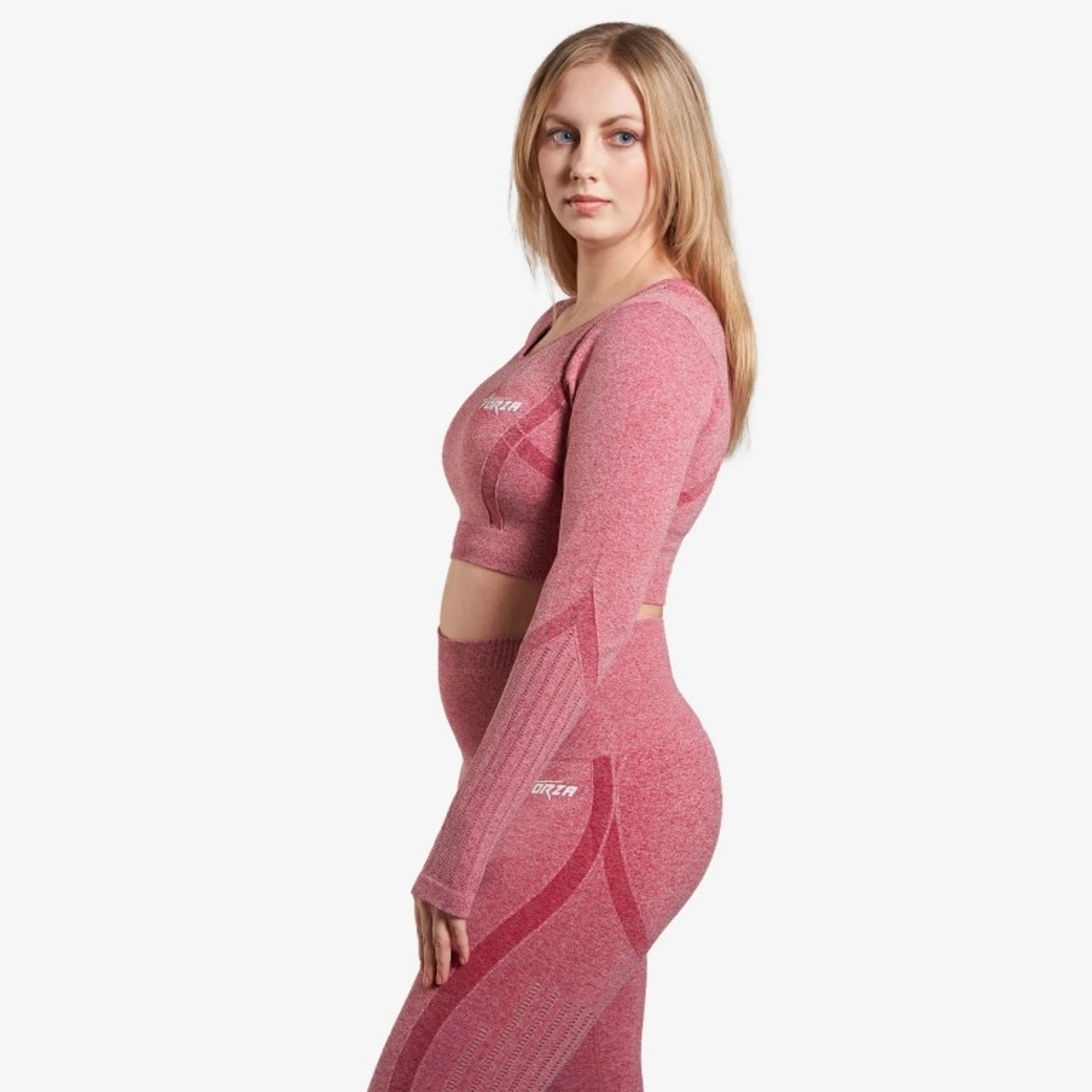 Forza Naadloze Crop Top - Flamingo Pink - Small