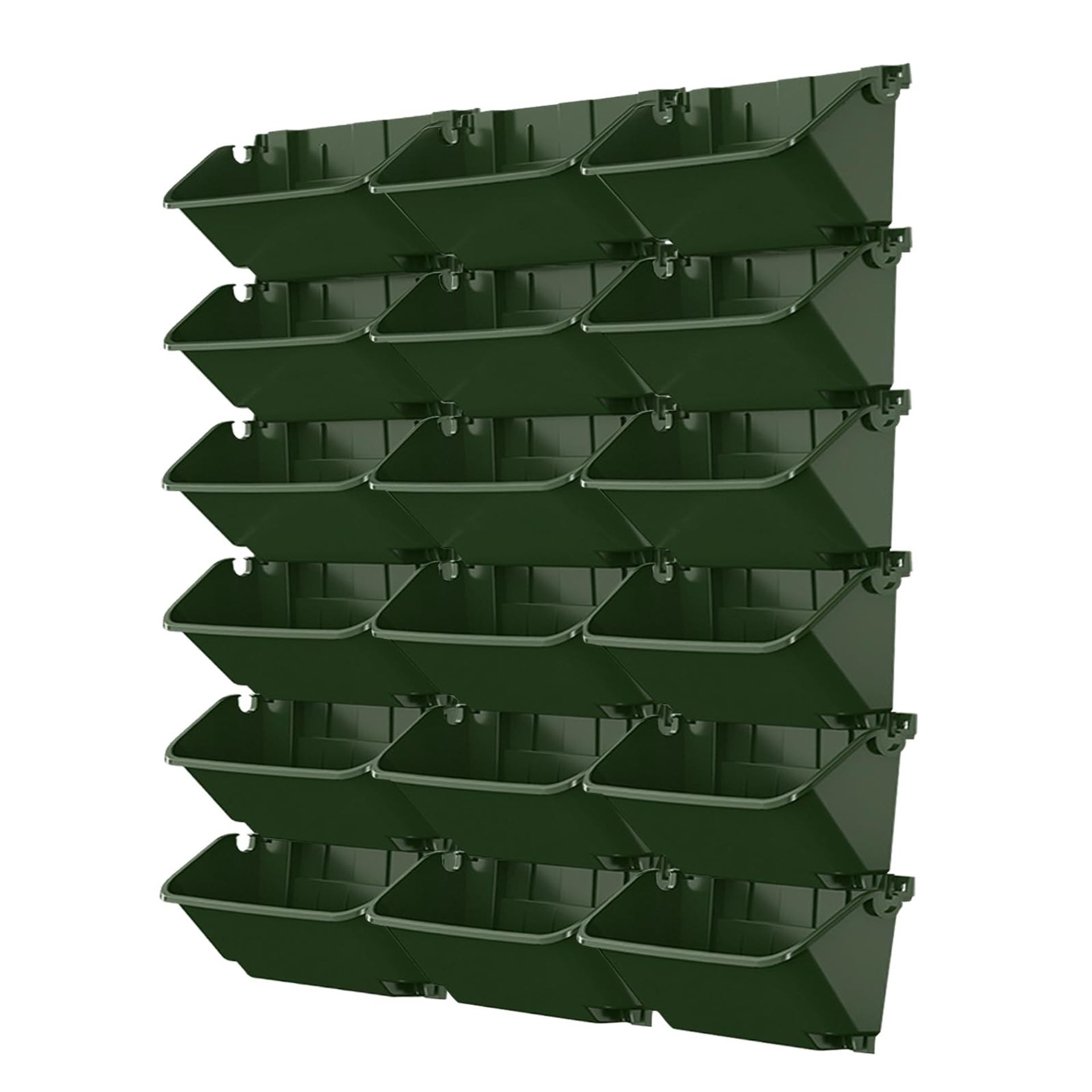 Self Watering Vertical Pocket Garden Wall Planter Hanging Plant Bags for Indoors and Outdoors - Green 18Pcs