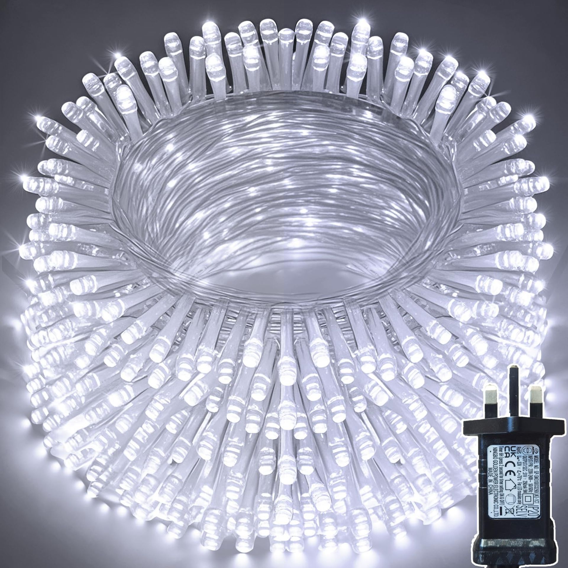 LED String Lights 900 LEDs 8 Modes Waterproof Fairy Lights with Timer for Indoor Outdoor Christmas & Wedding Décor - Warm White+Multicolour 354FT