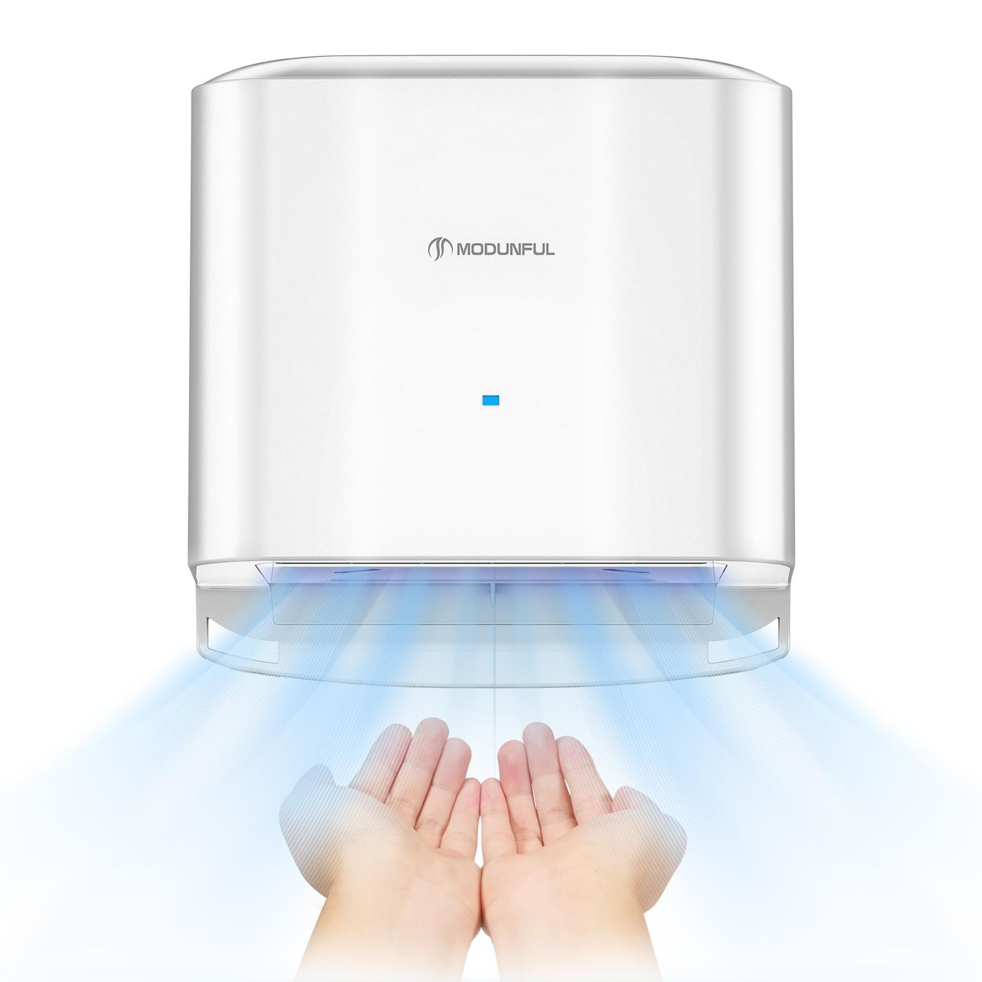 Automatic Electric Hand Dryer Wall Mounted 1200W Compact ABS Cover for Home & Commercial Toilets - White M-2008