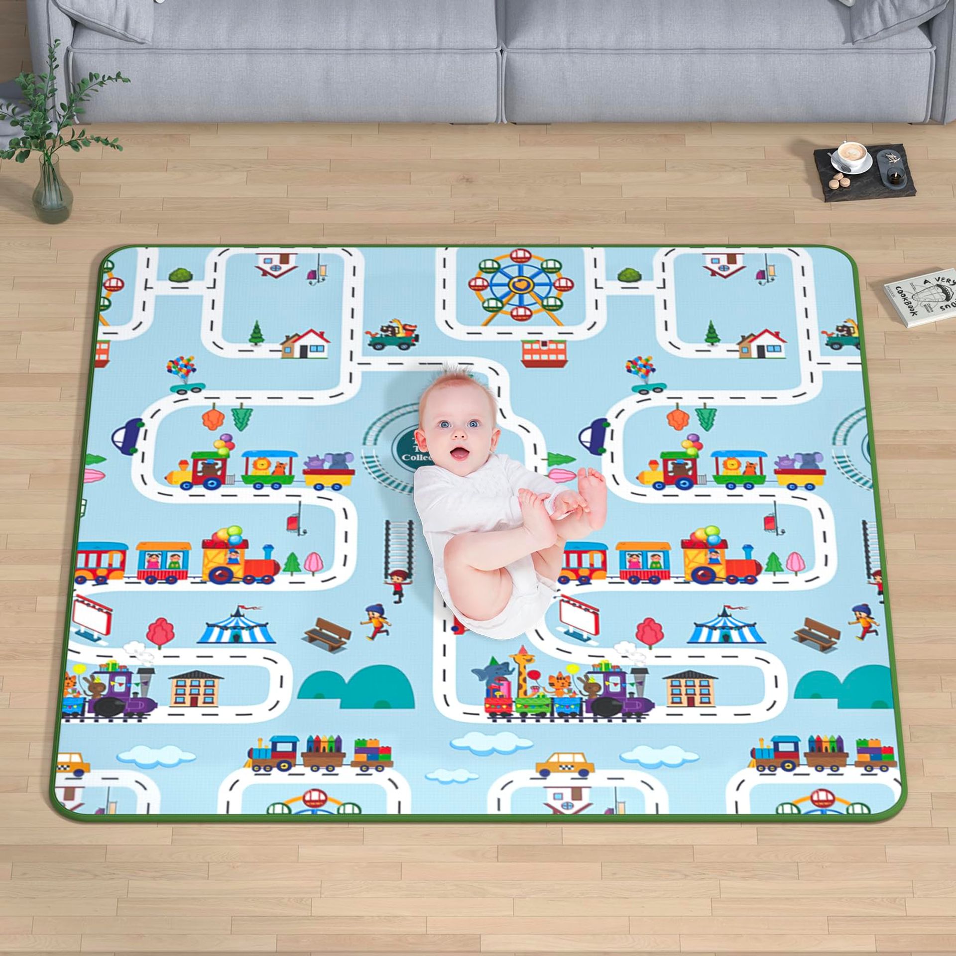 Baby Play Mat XPE Foam Soft Cushion for Indoor & Outdoor Play Yard - Mat 127CM x 127CM
