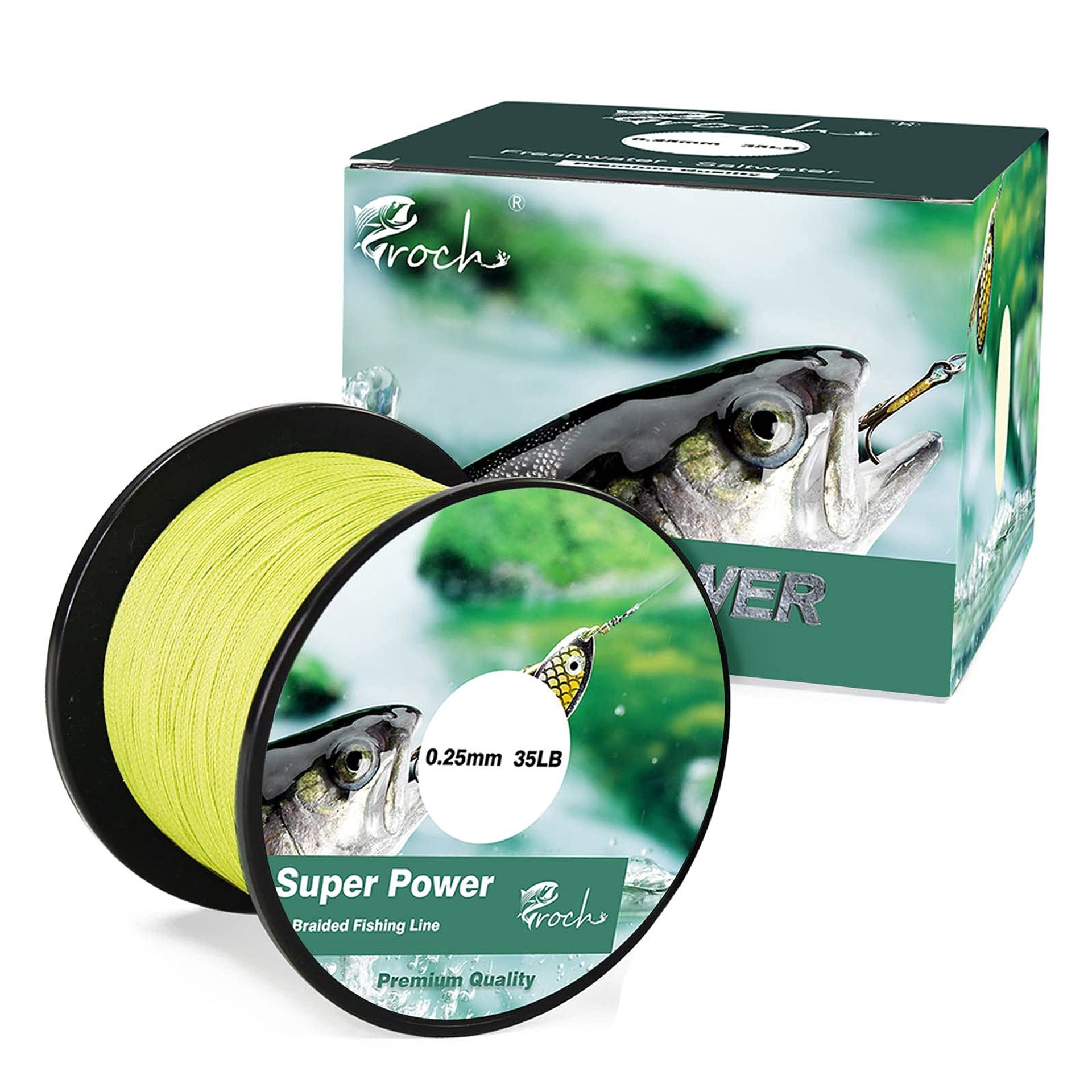 Braided Fishing Line 1000m Strong PE Dynamix with High Knot Strength and Low Stretch - Yellow 0.3MM 45LB