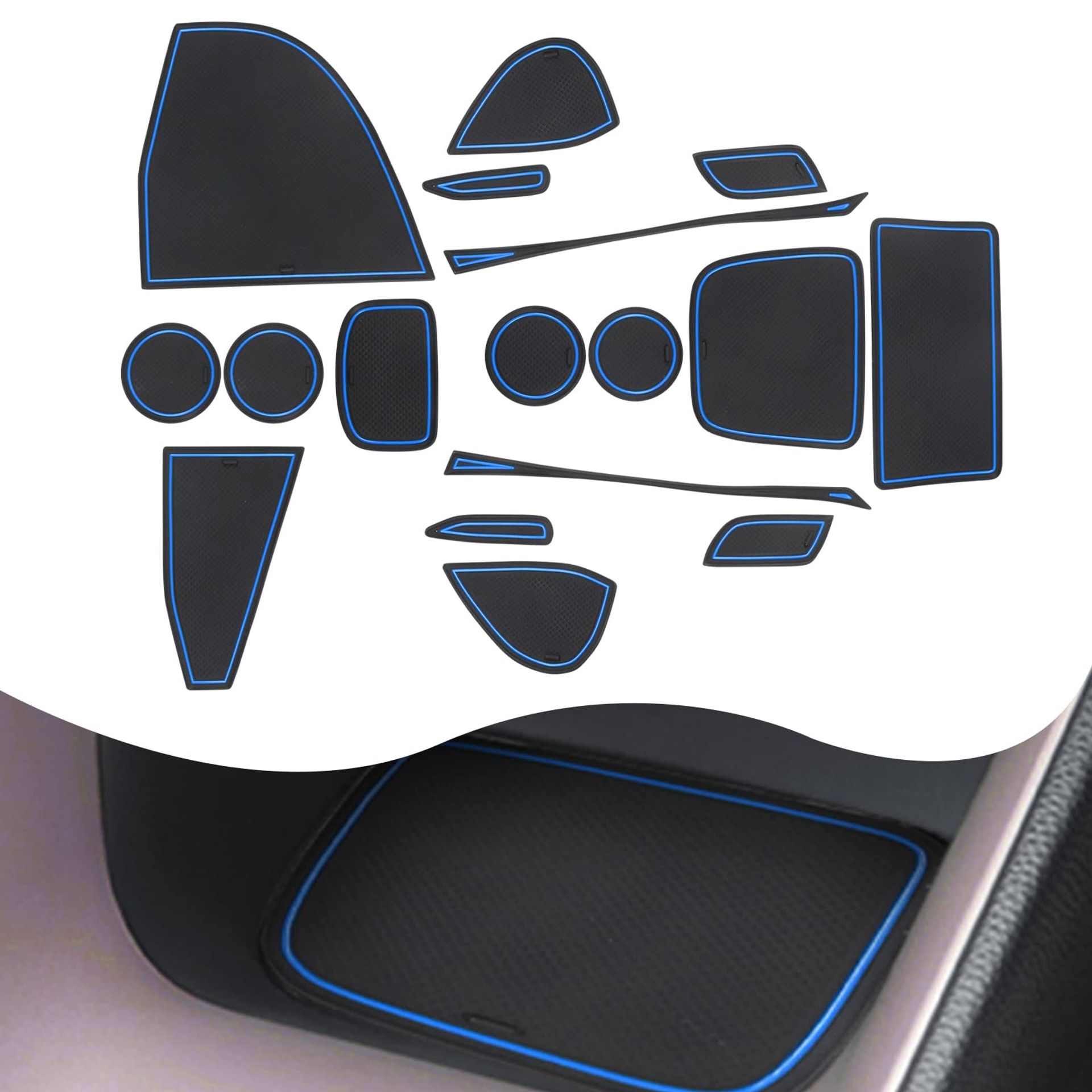 Car Interior Non-Slip Rubber Mats Compatible with Toyota Yaris Cross 2021–2023 Custom Fit Right-Hand Drive - Red