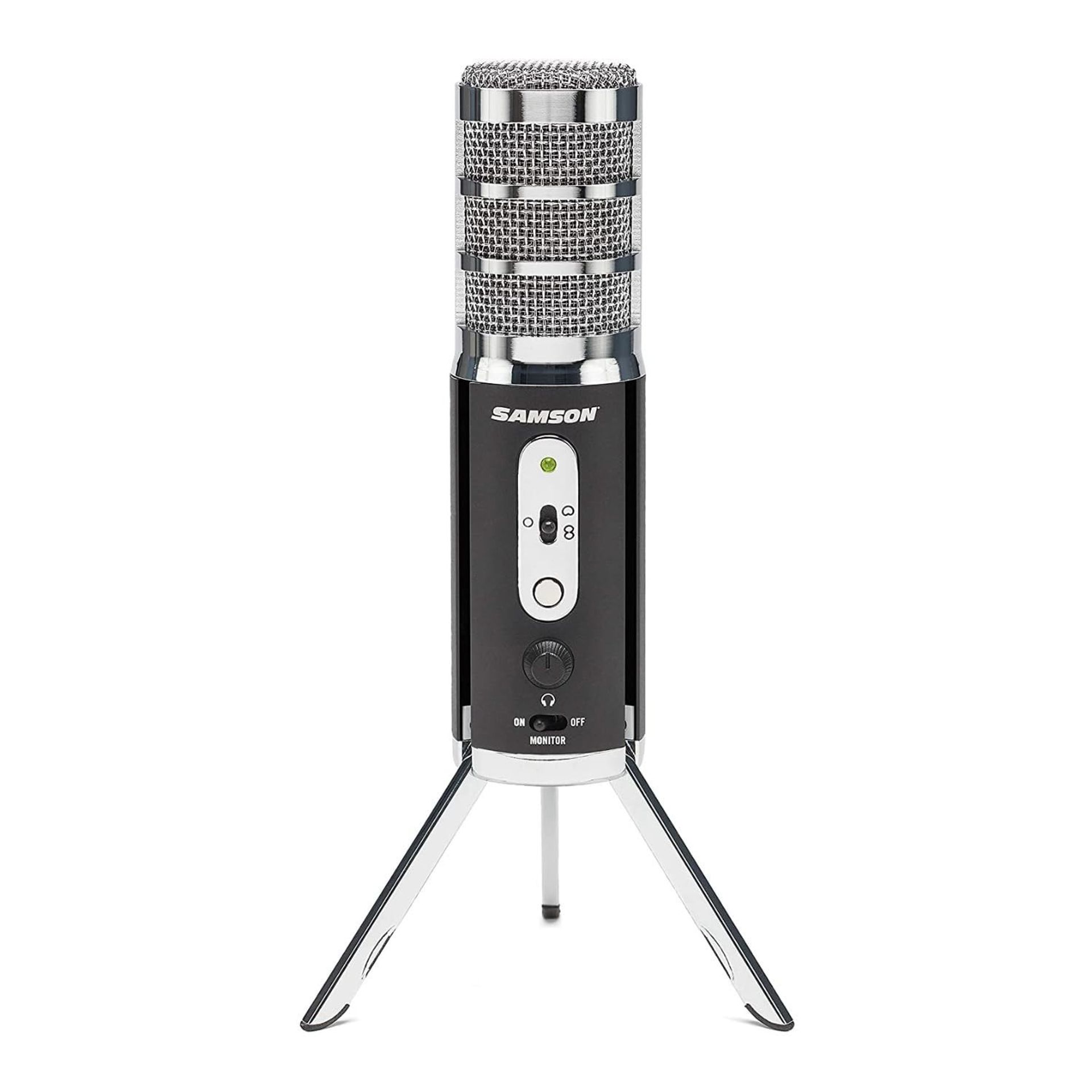 USB/iOS Broadcast Microphone High-Definition Audio Recording for Computer, iPhone & iPad - Aluminium/Steel S - Student Essentials