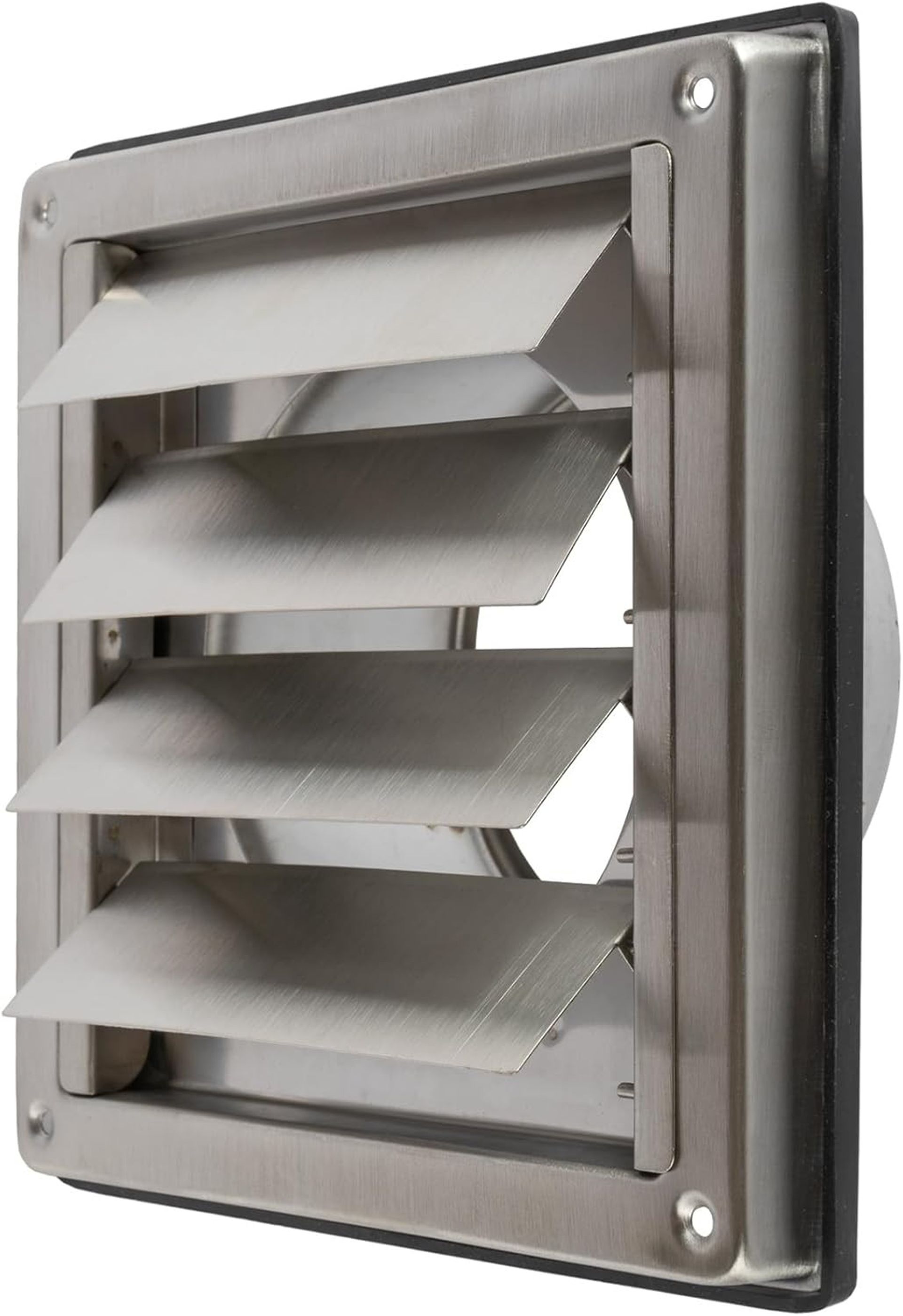 Stainless Steel Exhaust Vent Cover with Gravity Shutter for Outdoor Wall Grille, Dryer and Extractor Fan Use - Grey 5 Inch