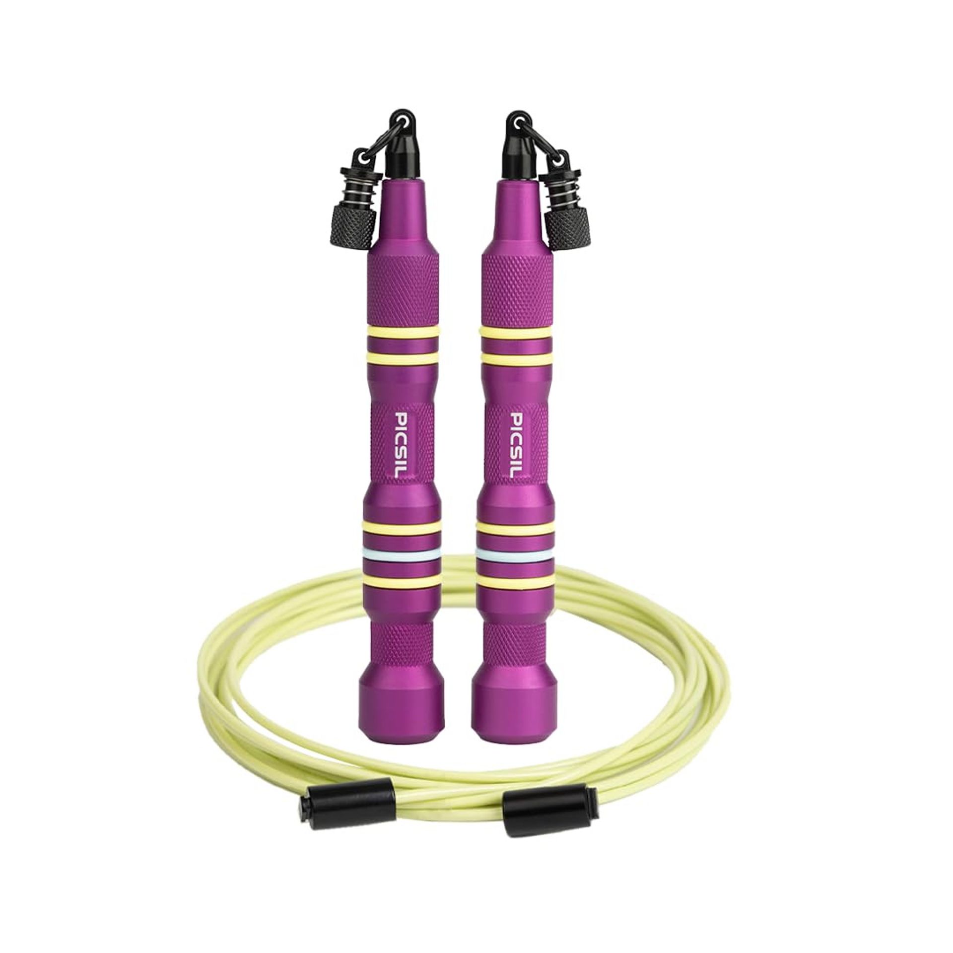 Versatile Speed Jump Rope 3-in-1 Training for Speed, Weighted & Crossovers - Amethyst Rope