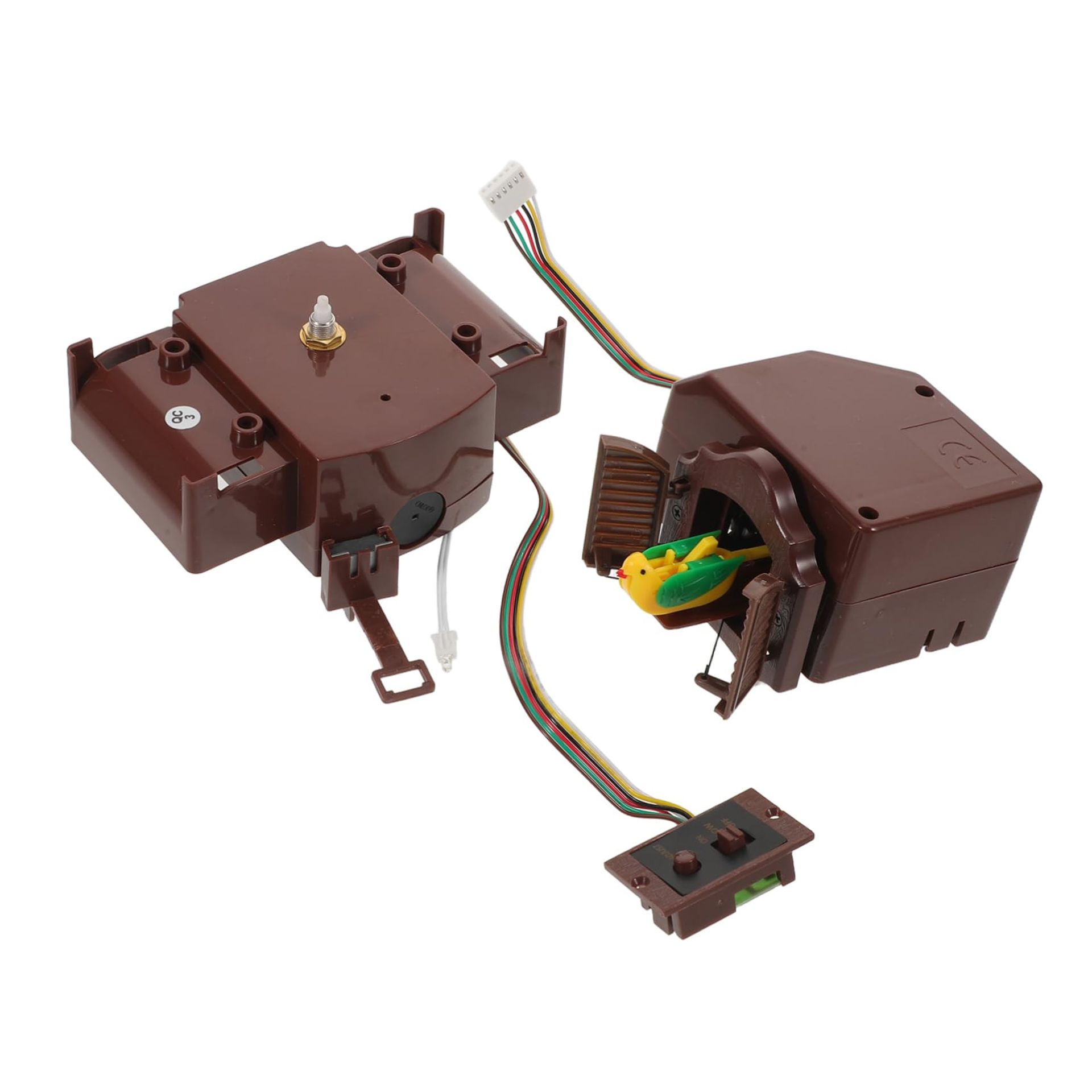 Quartz Cuckoo Clock Movement Replacement Kit Classic Hourly Chime Mechanism for Wall Clock Repair - Brown 9.00X8.50X7.50CM