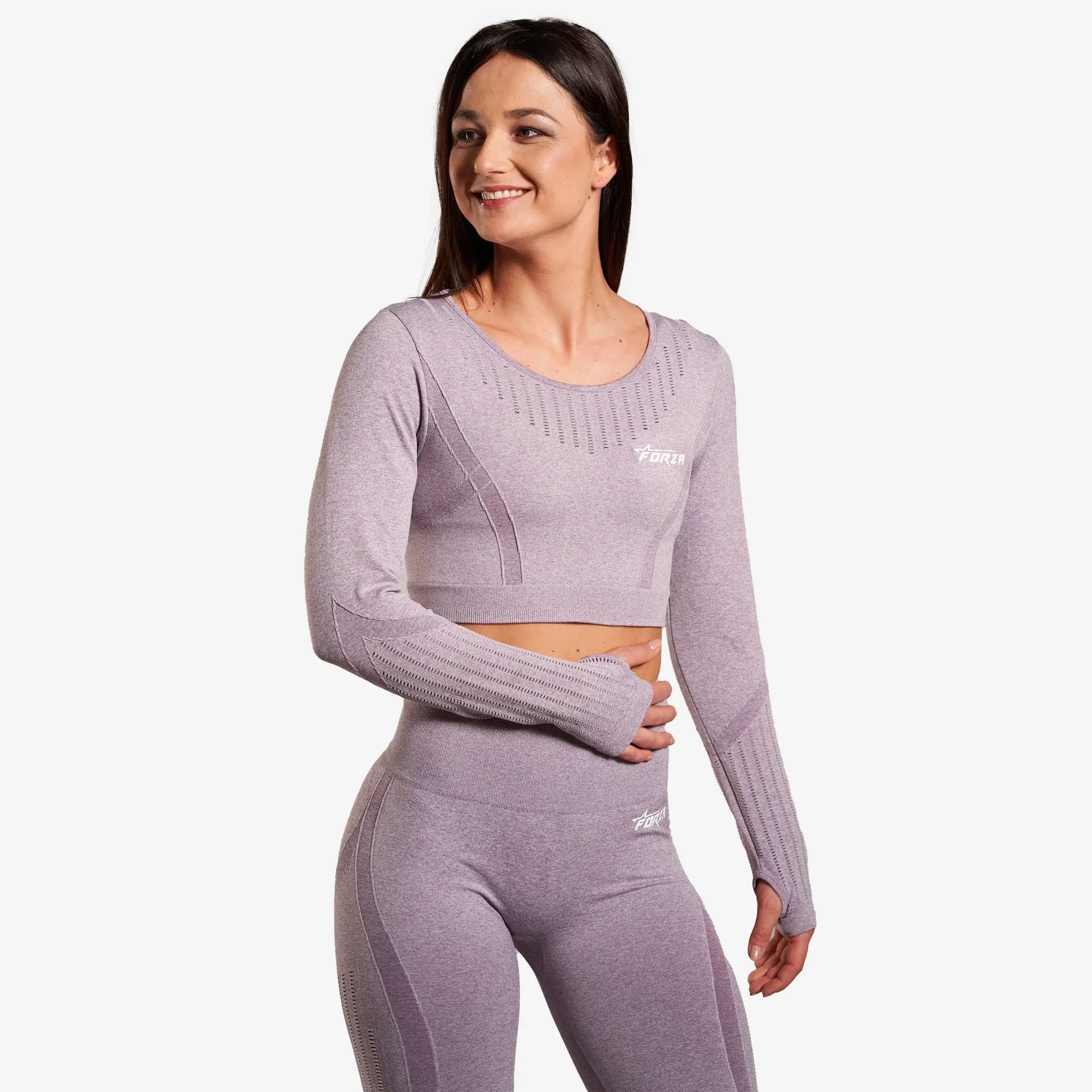 Forza Naadloze Crop Top – Mistery Rose - Large