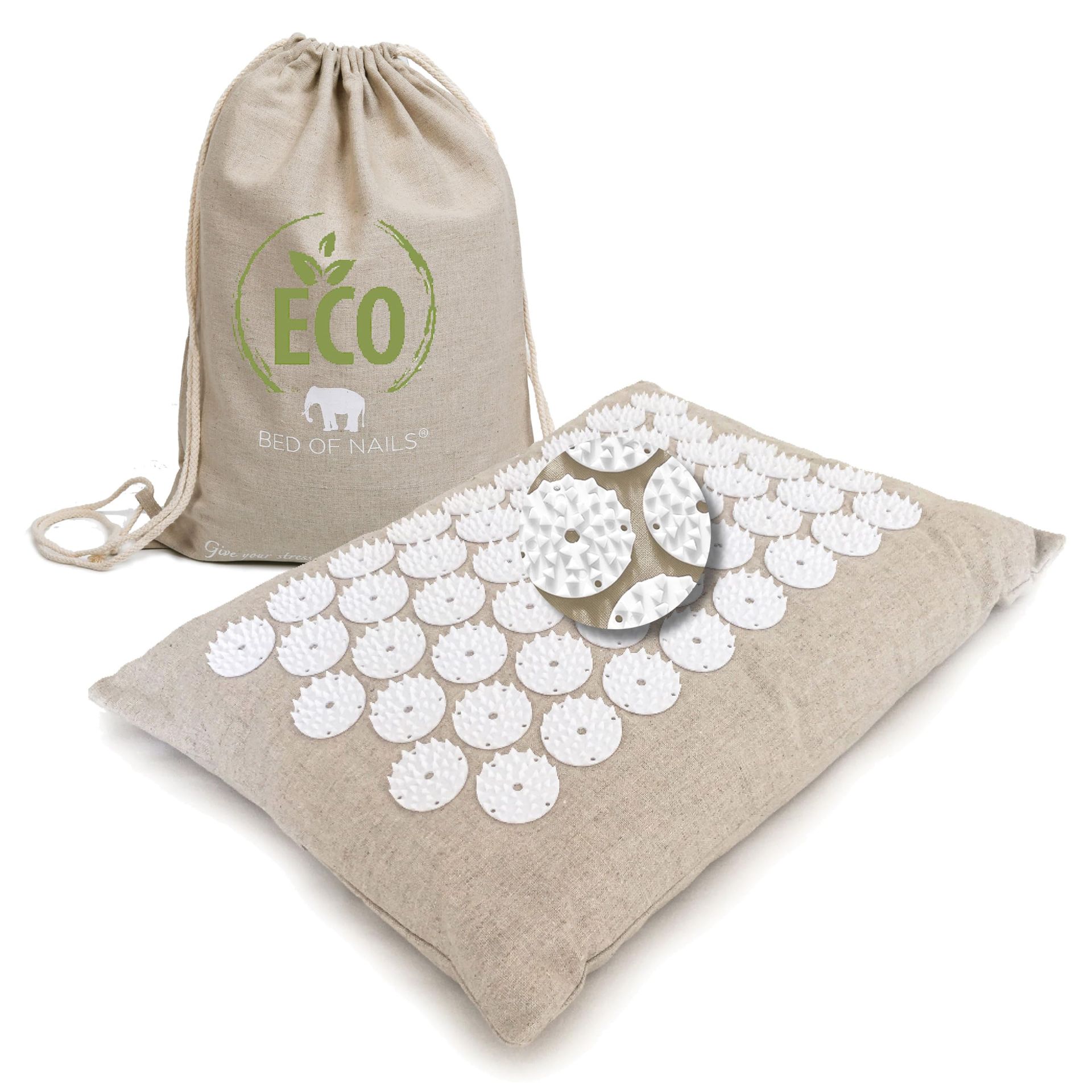 Acupressure Mat Cushion and Pillow Set Eco-Friendly Relaxation Aid for Stress Relief and Muscle Recovery - Eco Flat Cushion