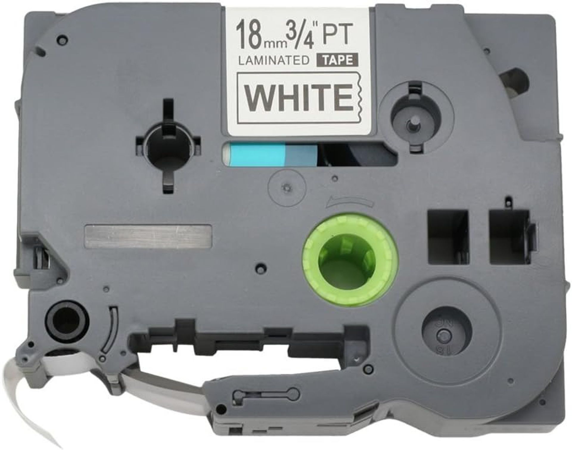 Extra Strength Adhesive Label Tape for Brother P-Touch 18mm - Black on White - Compatible with Multiple Models