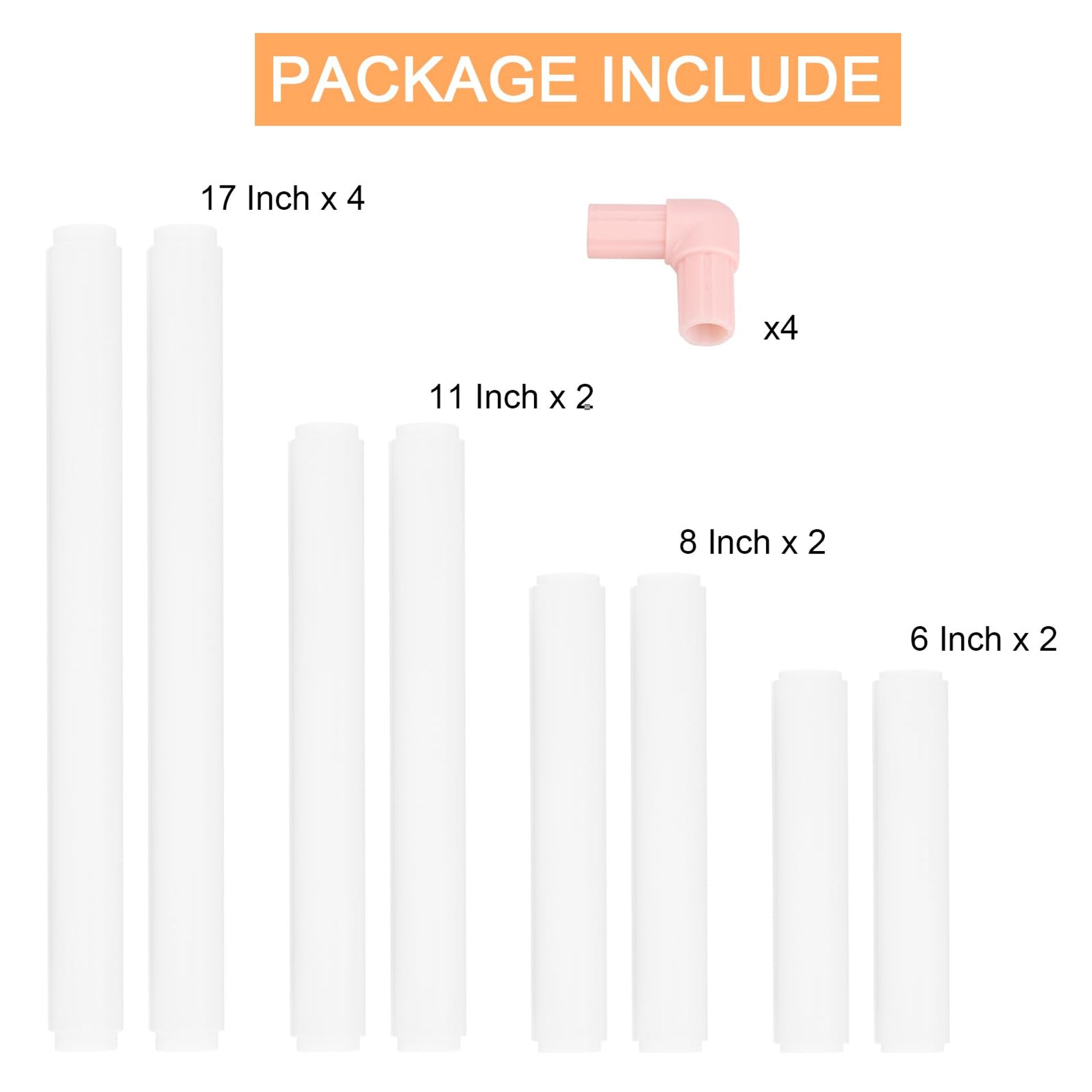 5-In-1 Square Embroidery Hoop Set PVC Cross Stitch Frames DIY Sewing Tool