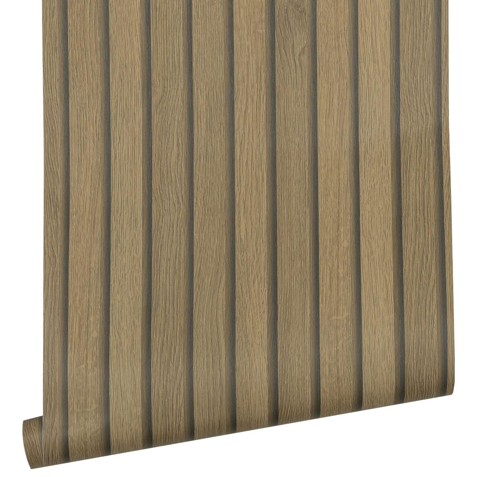 Wood Panel Wallpaper 3D Wood Effect Self Adhesive Vinyl Wrap Waterproof Peel and Stick Wall Covering - Light Oak 40x1000cm