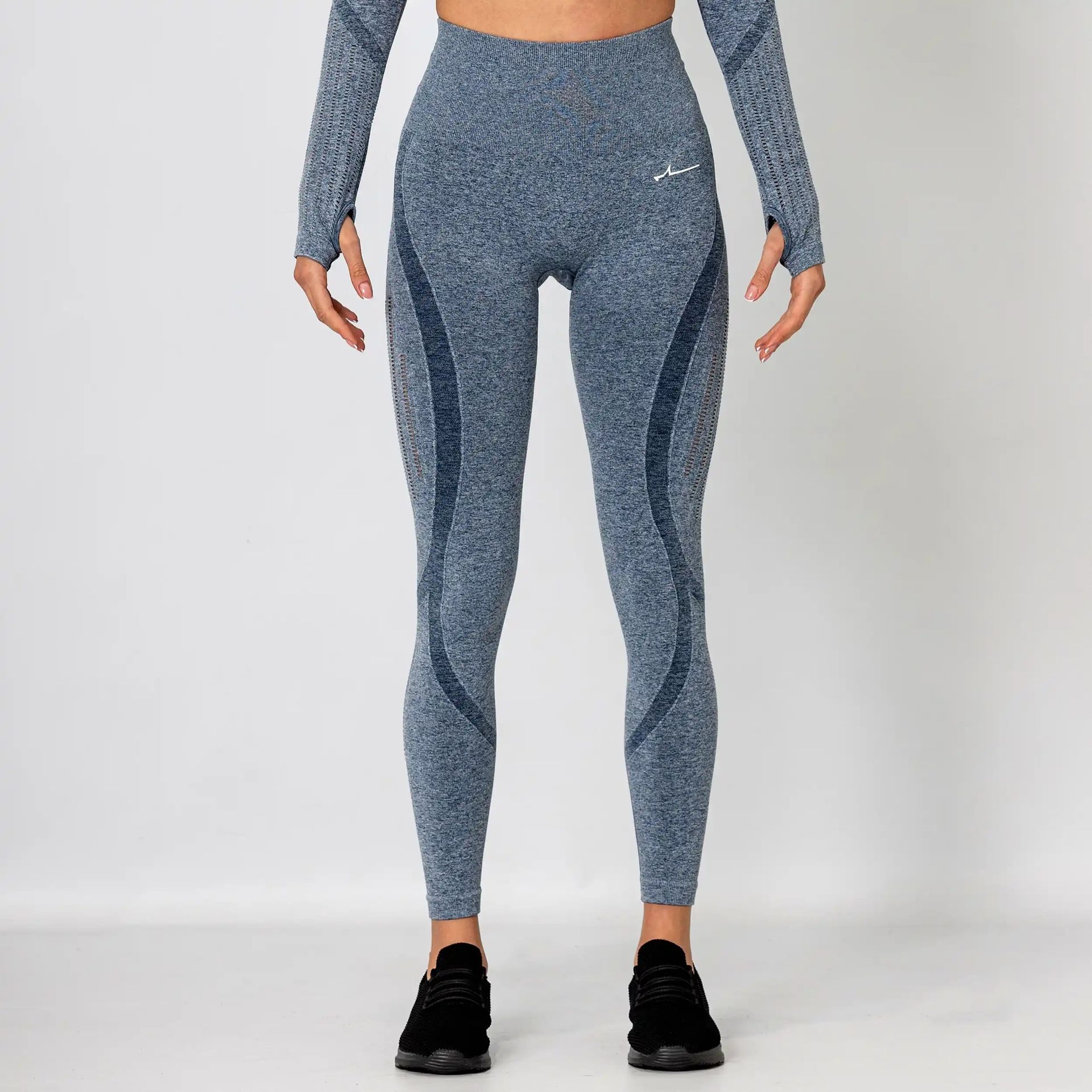 Forza High Waist Leggings - Steel Blue - Medium