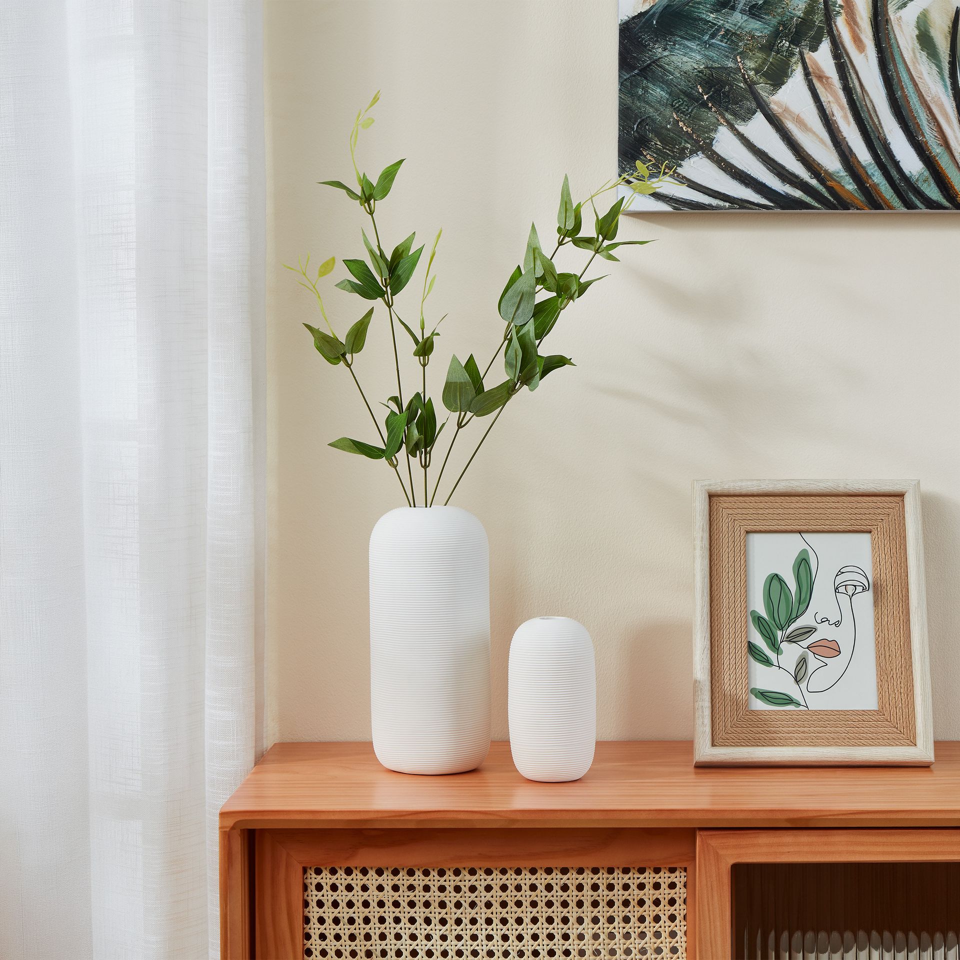 MITANE Ceramic Vase – White (Small)