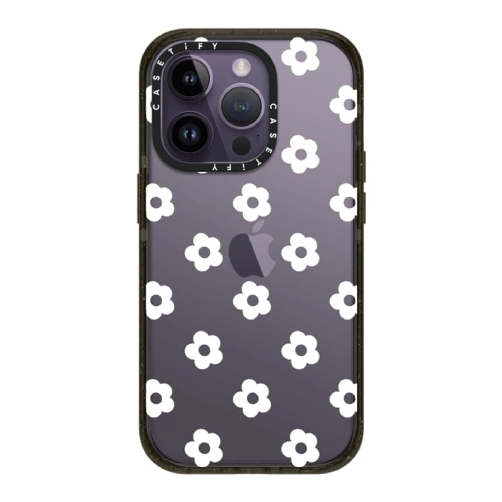 iPhone 14 Pro Impact Case 4X Military Grade Drop Protection EcoShock - Ditsy Daisies White - Valentines