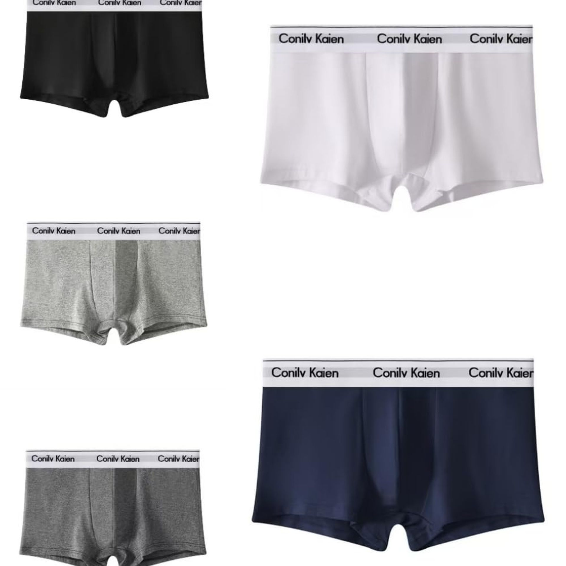 Men's 5-Pack Sports Cotton Boxer Briefs Breathable Seamless Moisture-Wicking Underwear - 5Colours XL