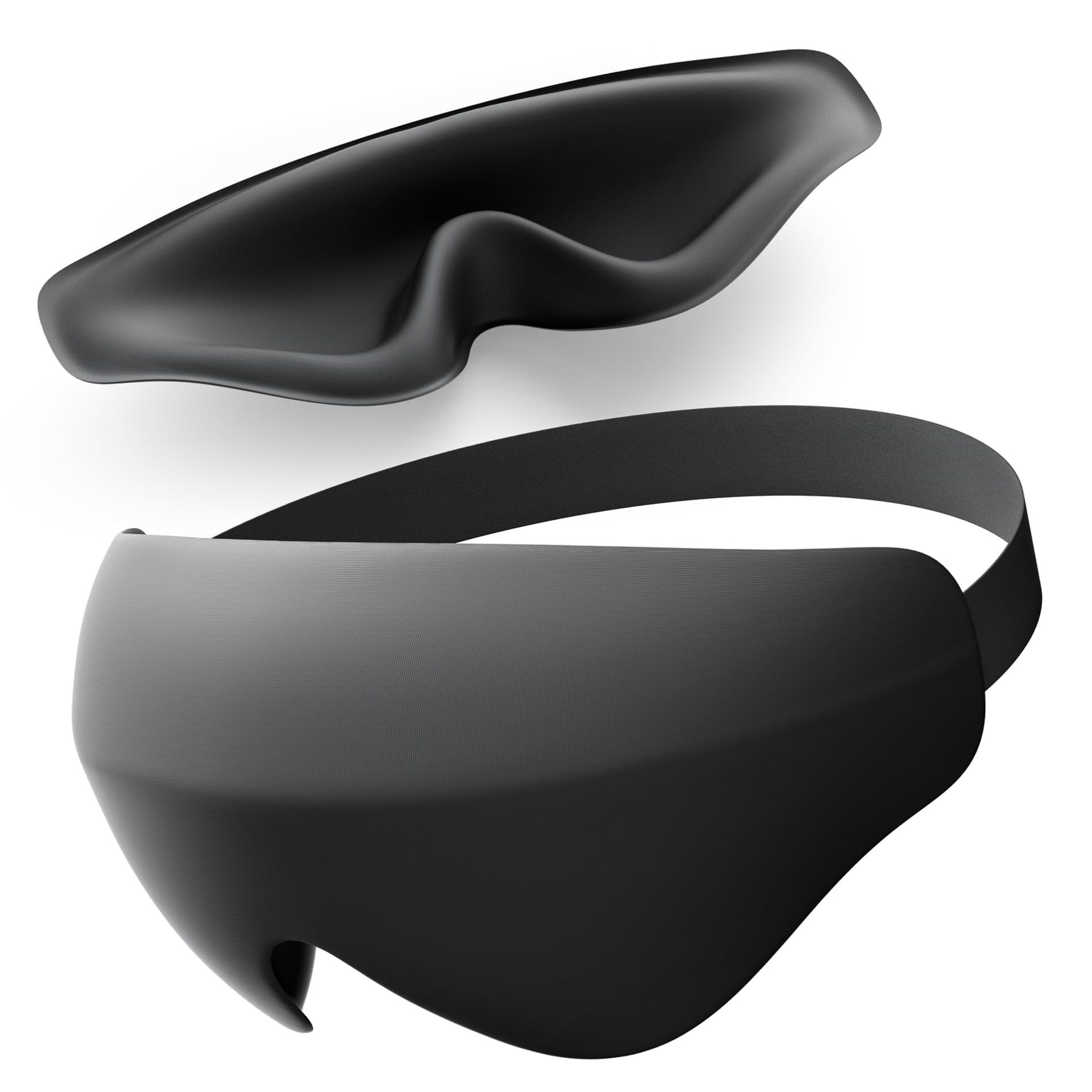 3D Blackout Sleep Mask Ultra Soft Comfortable Zero Pressure Eye Cover for Men & Women - Black 1 Count
