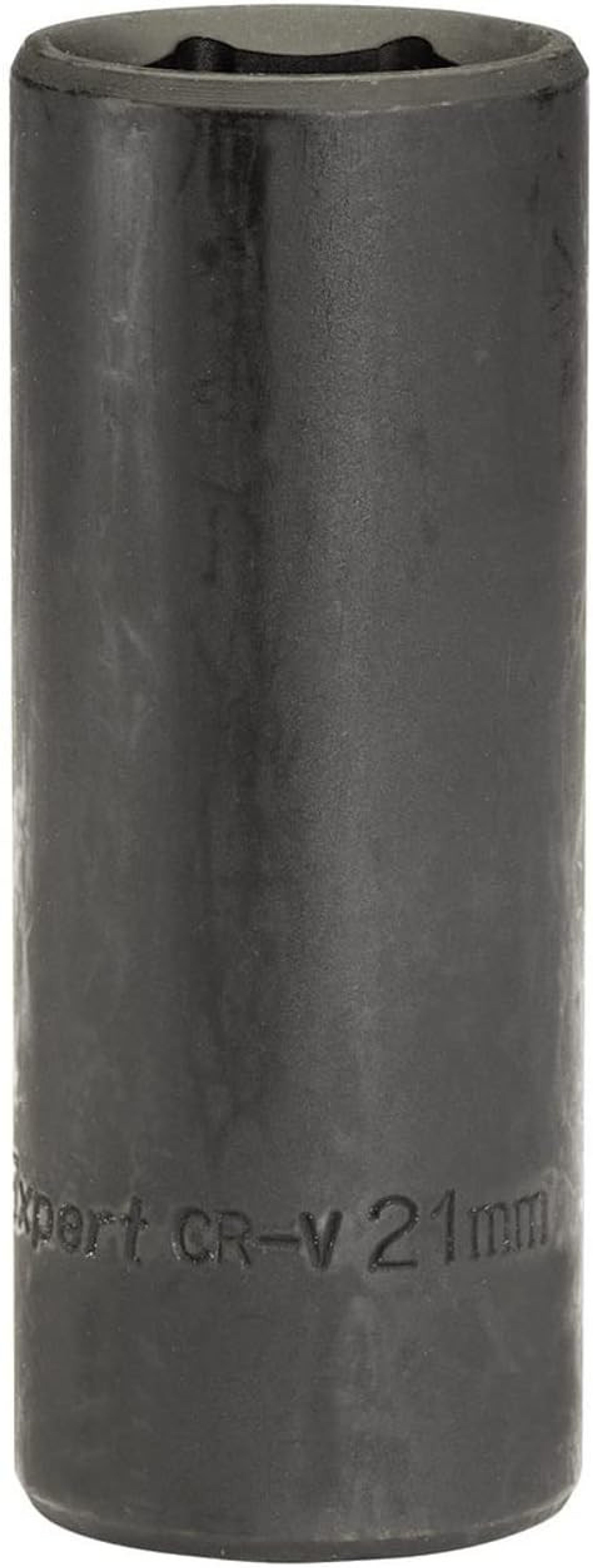 Impact Deep Socket 1/2 Inch Drive Hardened Steel 6 Point Design - Blue 21 mm