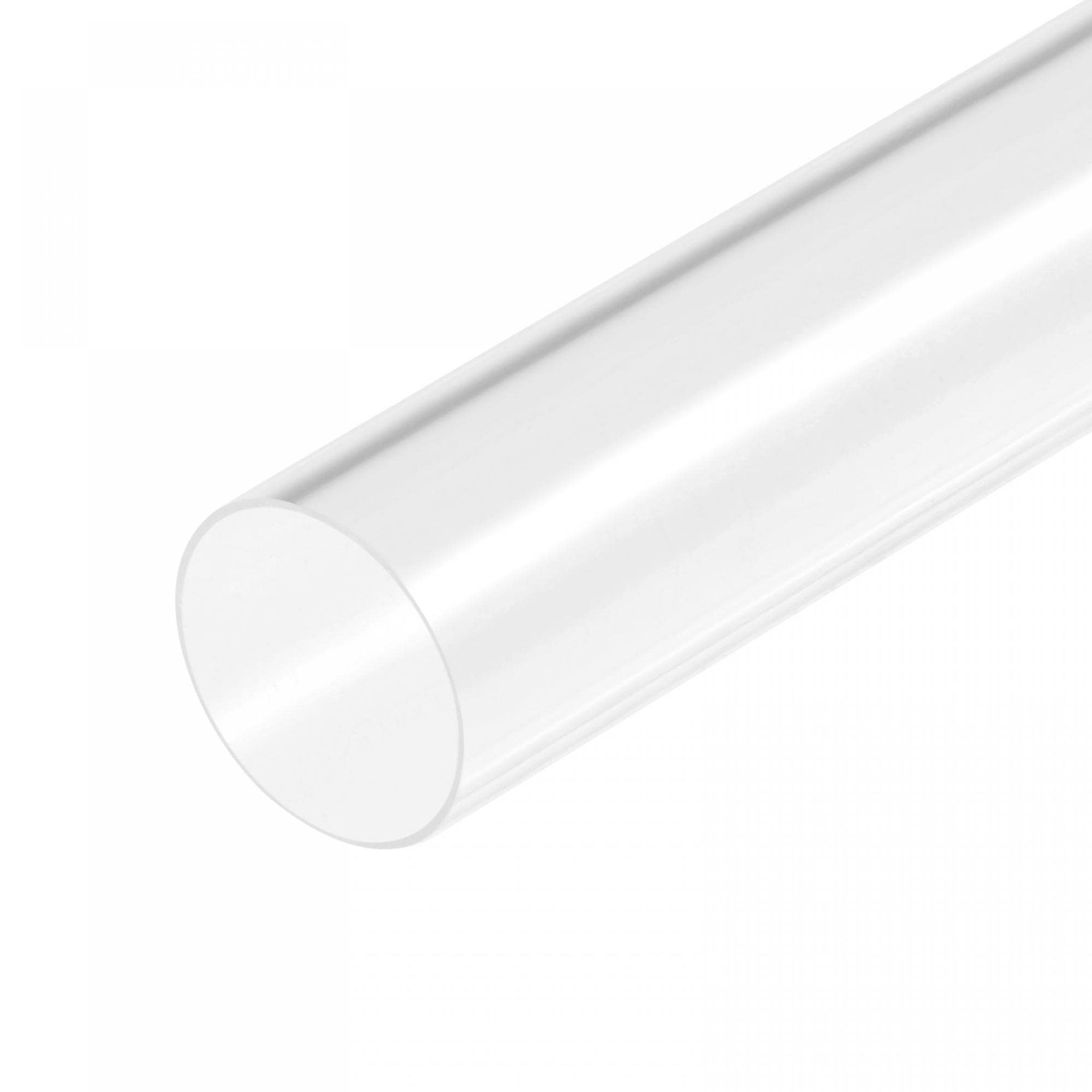 Acrylic Rigid Round Tube Clear PMMA Pipe for Lamps, DIY & Water Cooling - Transparent 74mm x 80mm