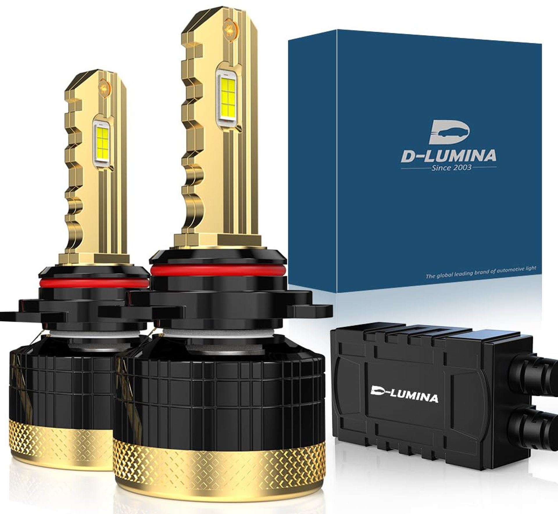 LED Headlight Bulbs 9005 HB3 Canbus Error Free 130W 26000LM 6500K Conversion Kit with Cooling Fan - Silver 9005