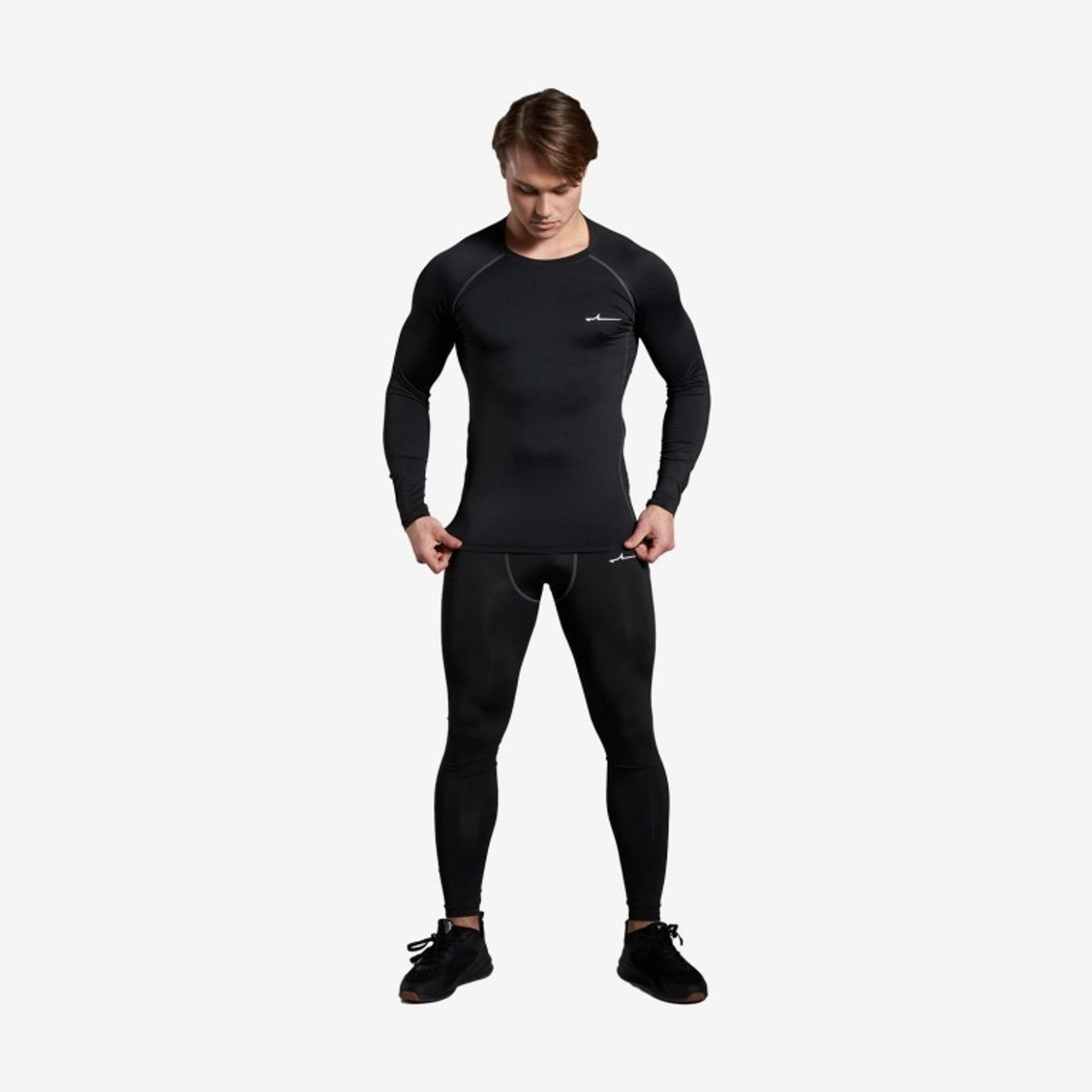 Forza Heren Compression T-Shirt - Midnight Black - Medium