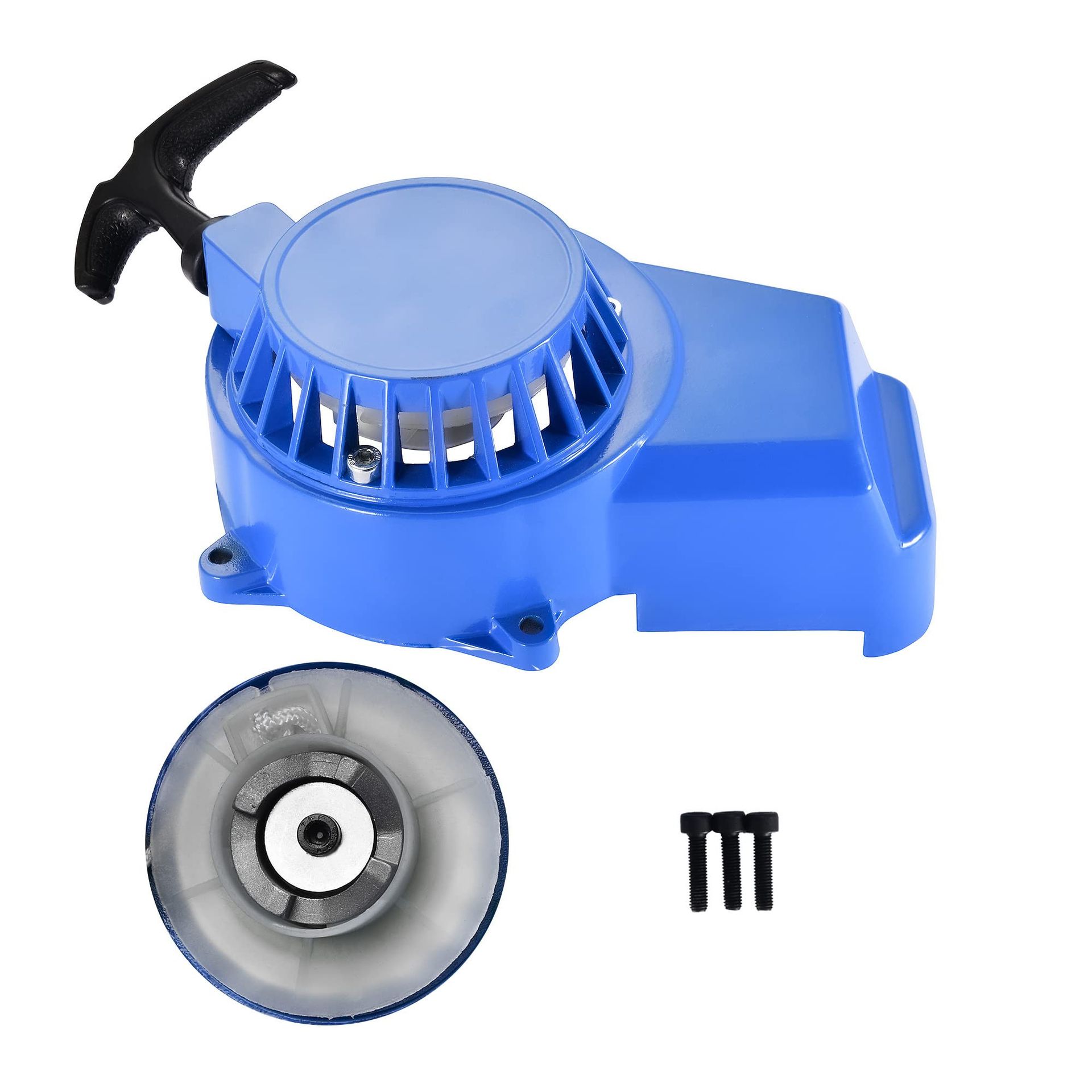 Motorcycle Alloy Pull Start Recoil Starter Replacement for 43cc 47cc 49cc Mini Dirt Bike, ATV, Scooter, Brush Cutter, Water Pump - Blue