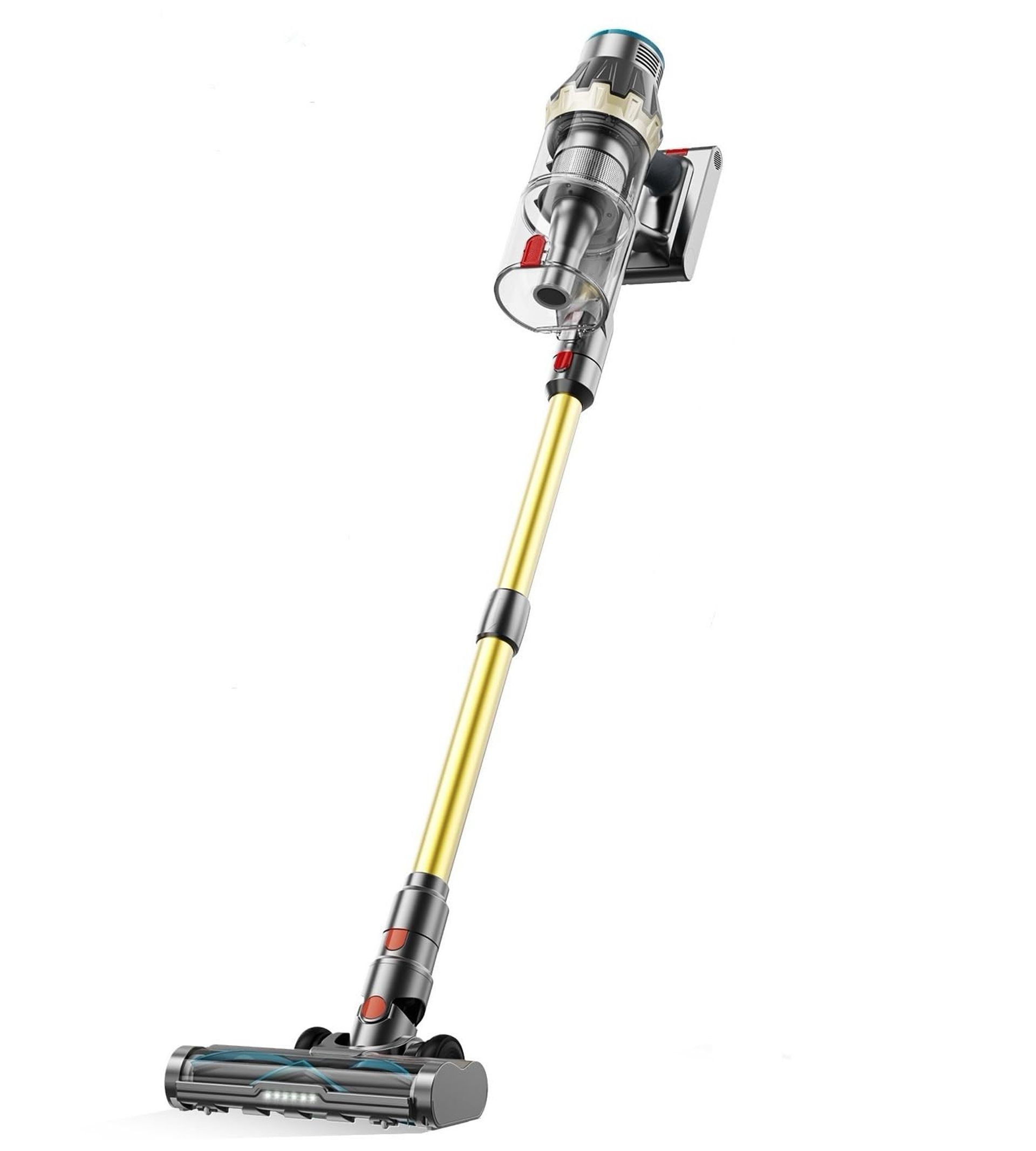 Cordless Vacuum Cleaner 48Kpa 550W Suction Touch Screen Anti-Tangle Brush Up to 70 Mins Runtime - Gold XT1