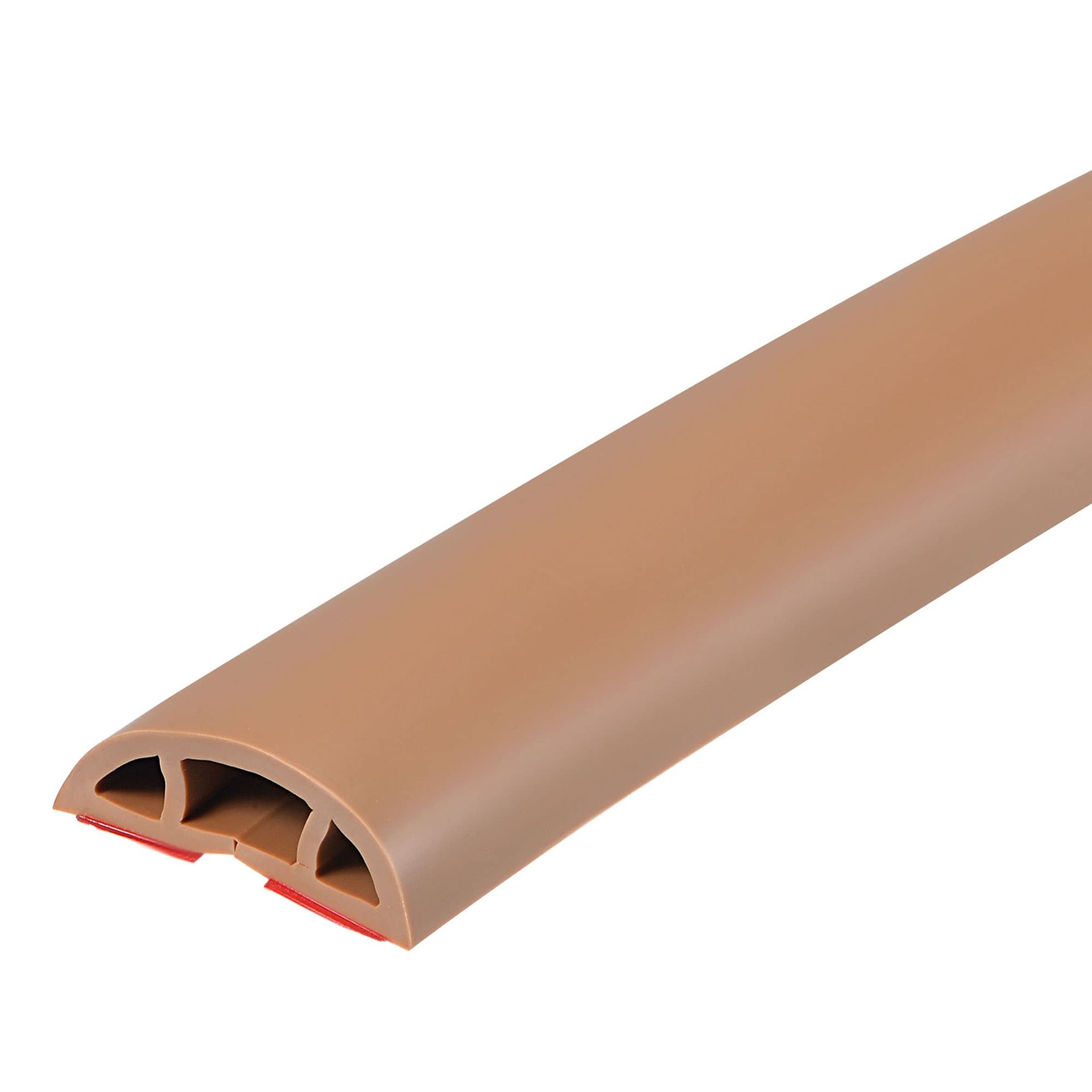 Brown Floor Cord Cover Cable Protector 3.3ft - Manage & Protect Wires at Home & Office
