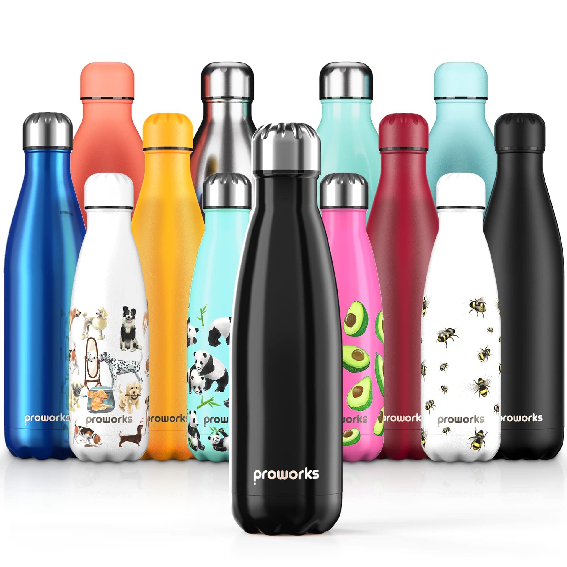 Insulated Stainless Steel Sports Water Bottle 1L – Keeps Drinks Hot 12H & Cold 24H – Leakproof, BPA Free Flask for Gym, Travel & Work