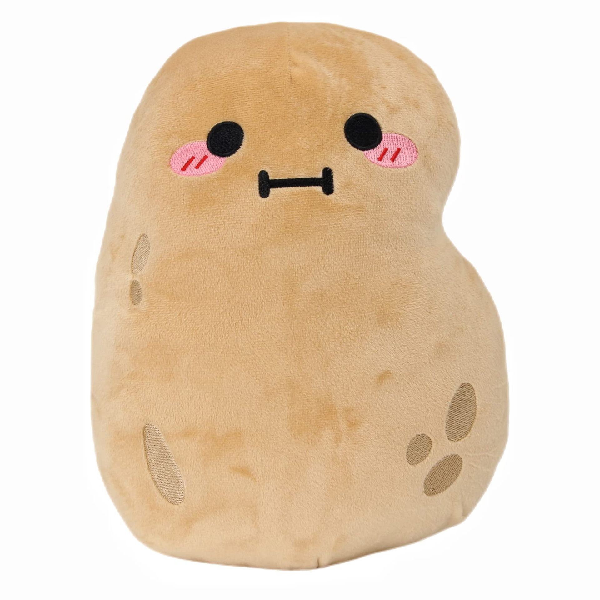 Large Potato Plush Stuffed Animal Pillow Kawaii Soft Cuddly Toy Gift for Kids & Home Décor - Brown 11''