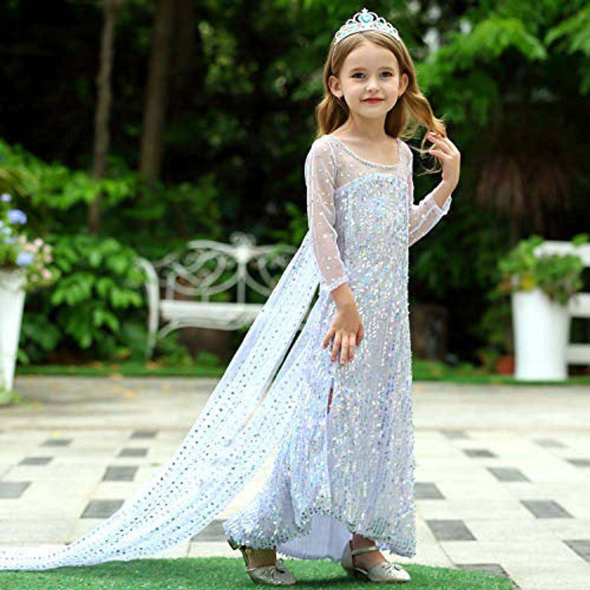 dress to impress birthday decorations Frozen Princess Elsa Dress Birthday Girl Costume Dresses For Cosplay P –  ilovethedress main image 1