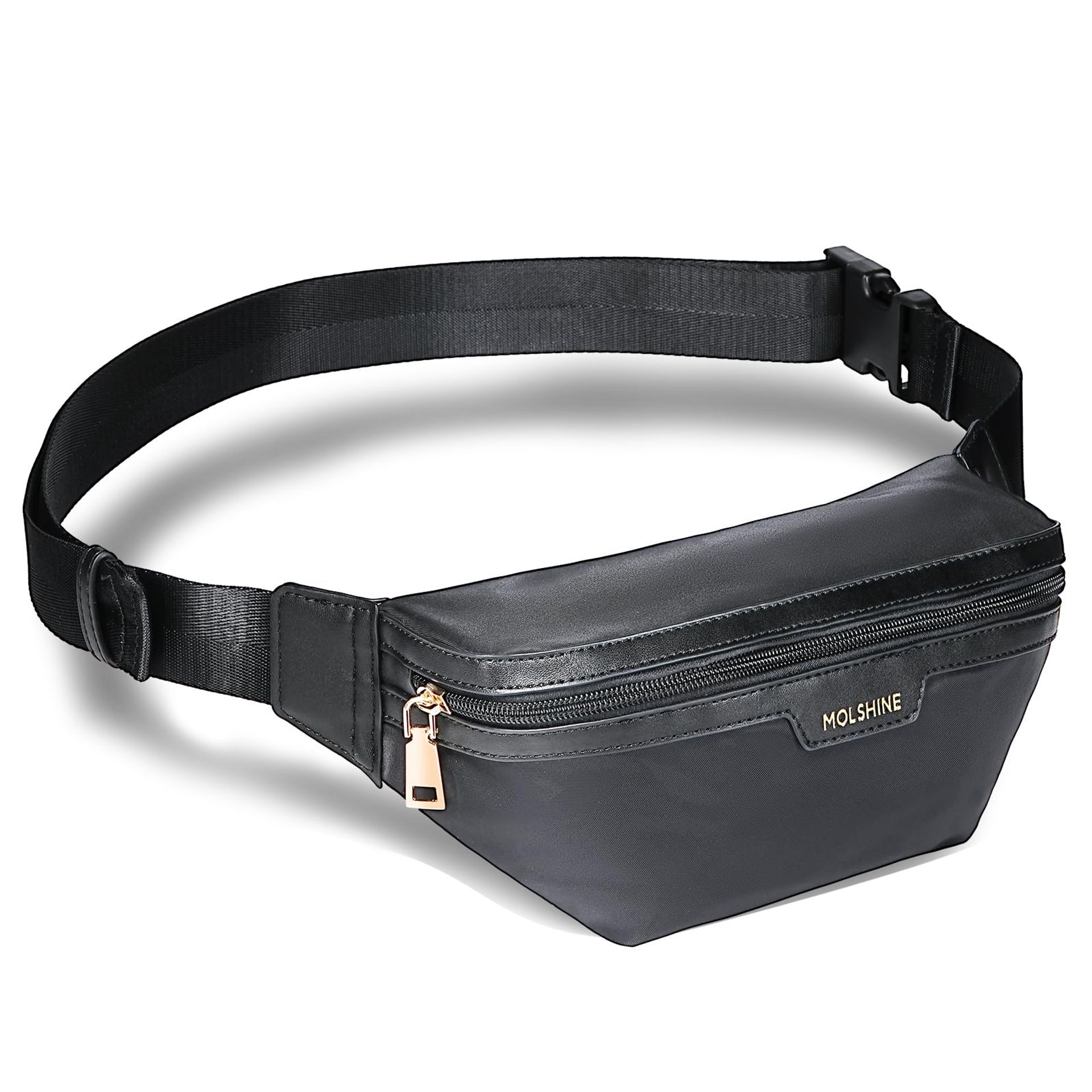 Unisex Bum Bag Fanny Pack Crossbody Waist Bag with Anti-Theft Pocket & Card Holder for Travel, Running, Hiking, Cycling - Grey M