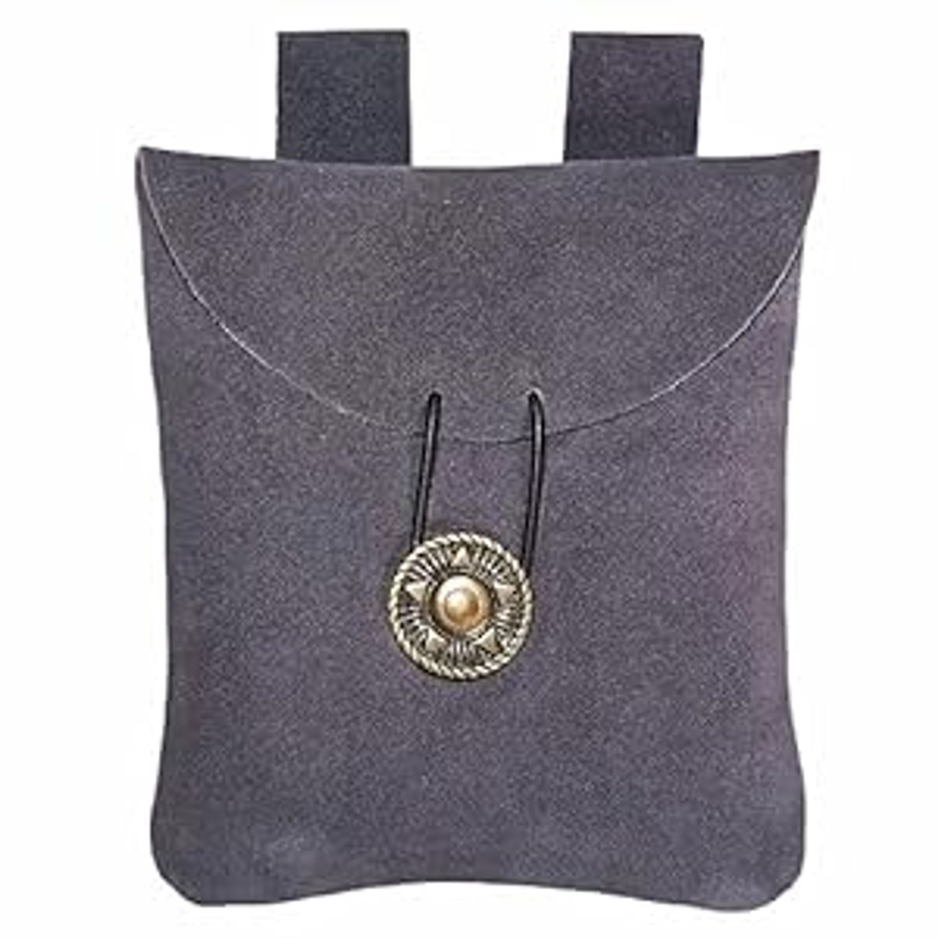 Medieval Renaissance Suede Jewellery Belt Pouch LARP Costume Waist Bag - Blue Height 5.5in x Width 5.1in