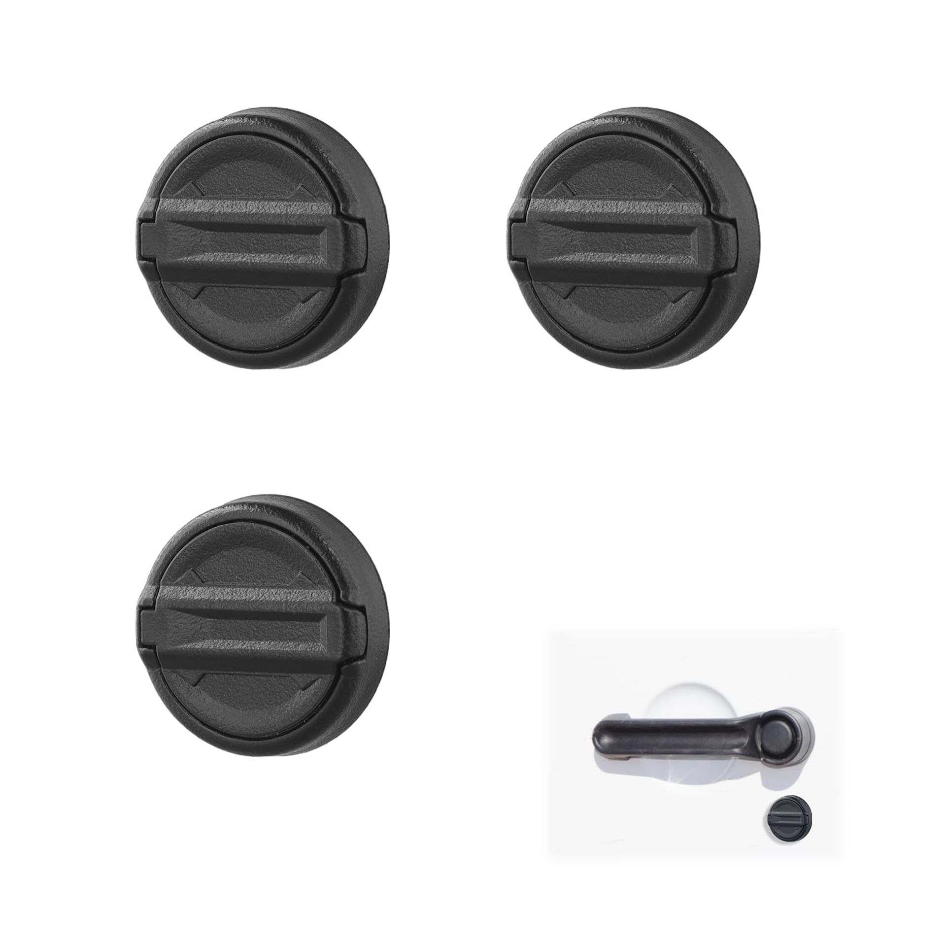 Keyhole Covers Set 3pcs Car Key Hole Protection Compatible with Jeep Wrangler JL, 4Xe and Gladiator JT 2018-2024 - Black Medium