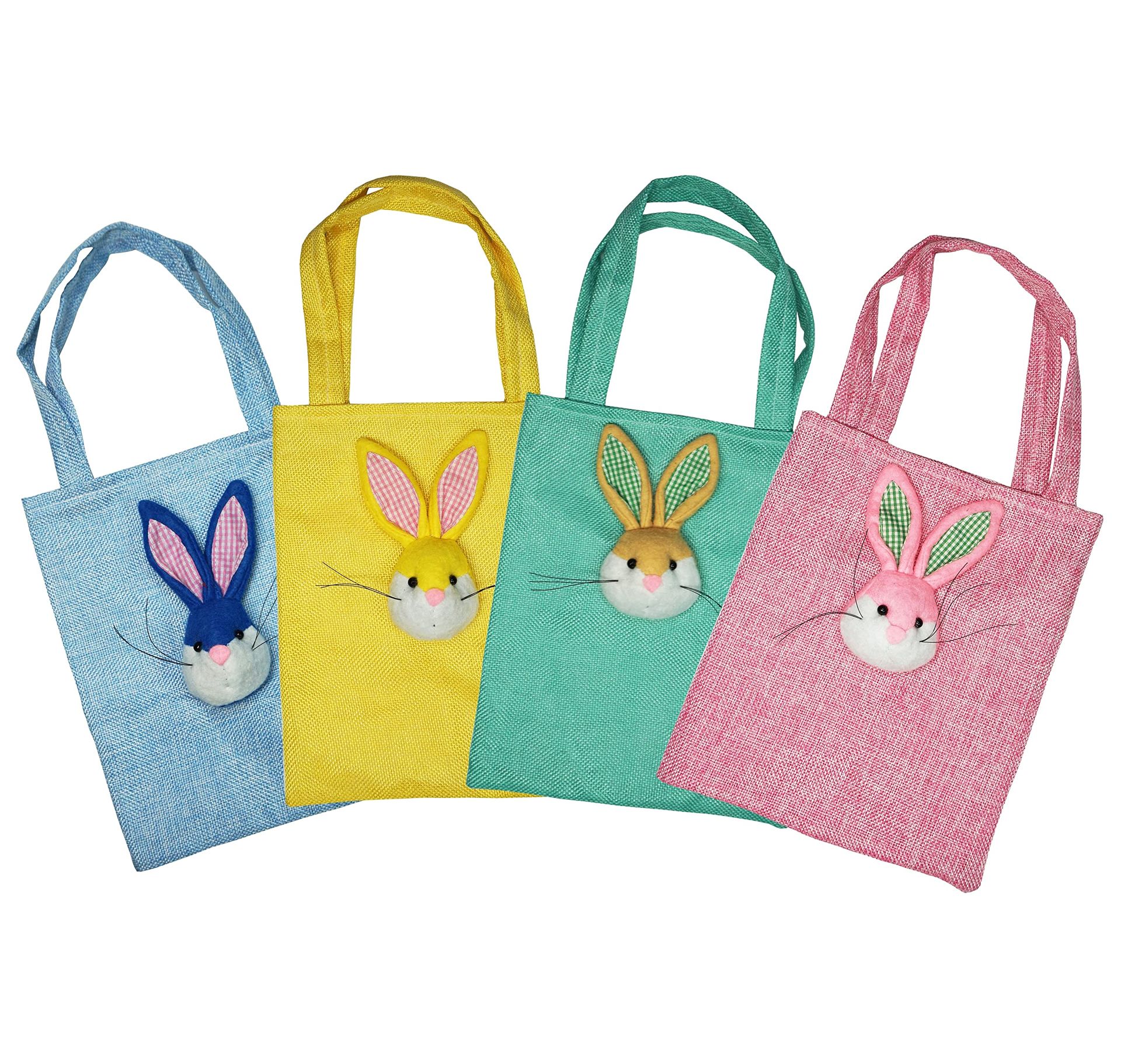 Hooin Easter Cute Bunny Candy Bags for Children. Pack of 4 (Combination A)