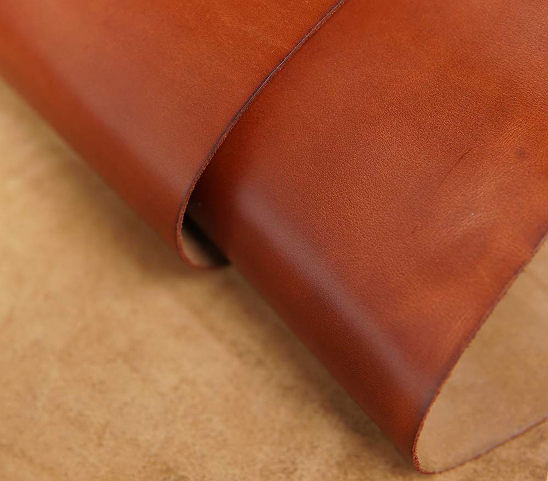 Full Grain Cowhide Leather Square Oil Tanned Smooth Crafting Sheet for DIY Projects and Tooling - Tan 12x24