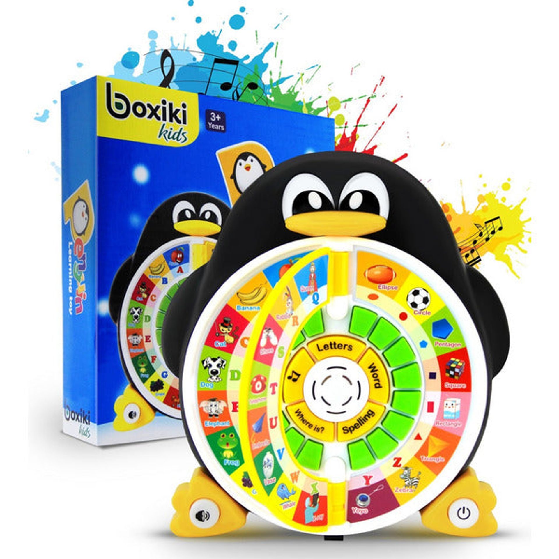 Penguin ABC Learning Educational Toy with Spelling, Shapes & Quiz Games - Multicolour 6.7” x 7.5”