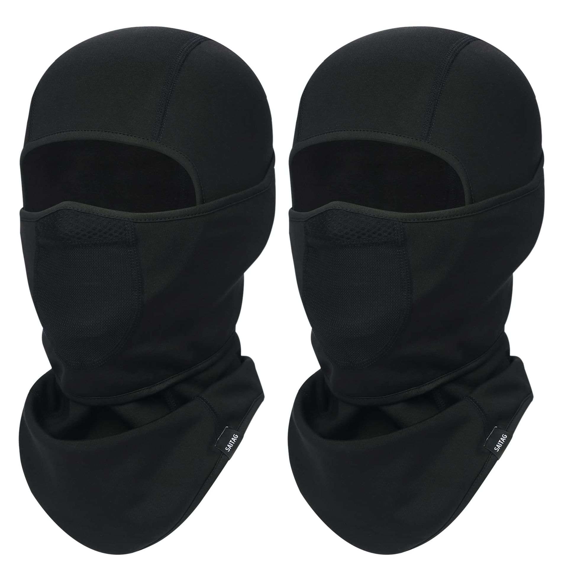Men's Winter Balaclava Ski Face Mask Thermal Breathable Outdoor Sports - Black One Size